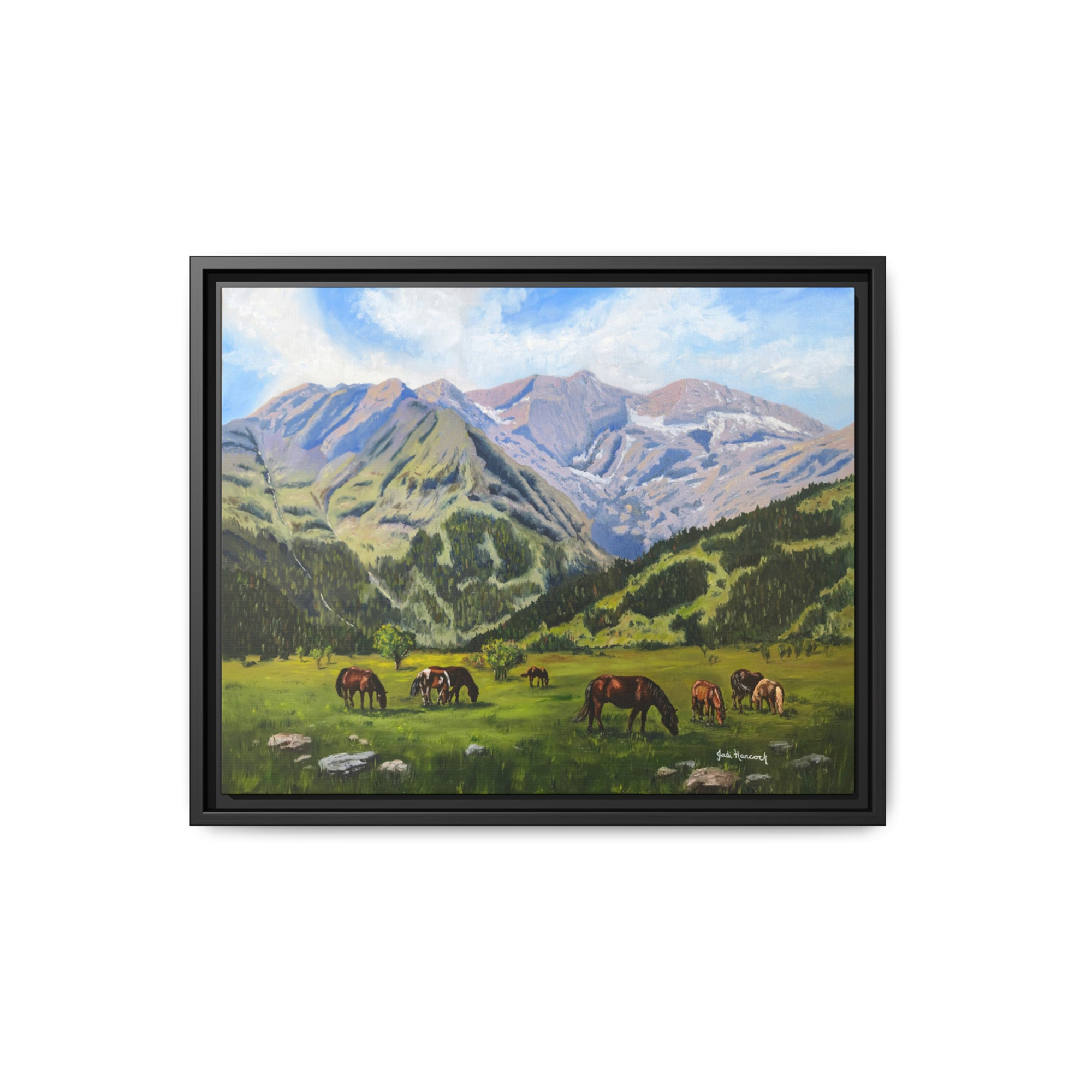 "Beneath the High Country" Framed Canvas Print