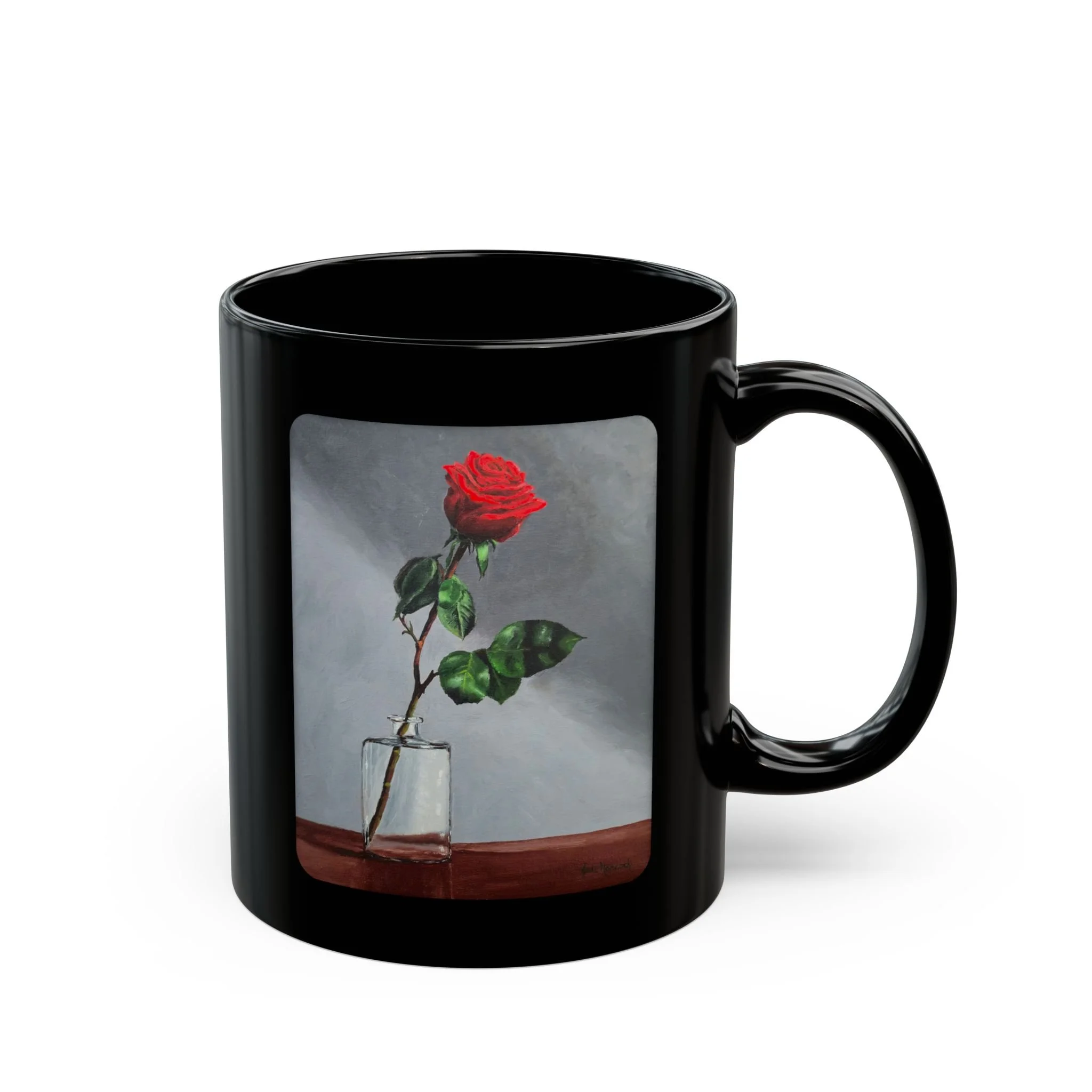"Solitary Red Rose" Mug