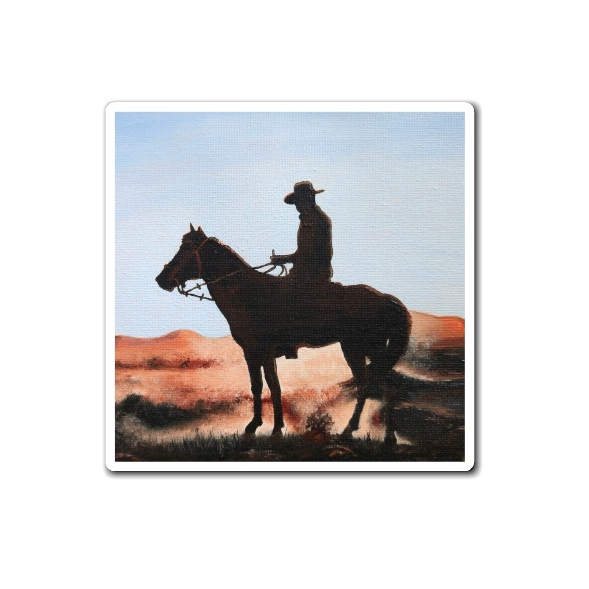 "Sunset Cowboy" Magnet
