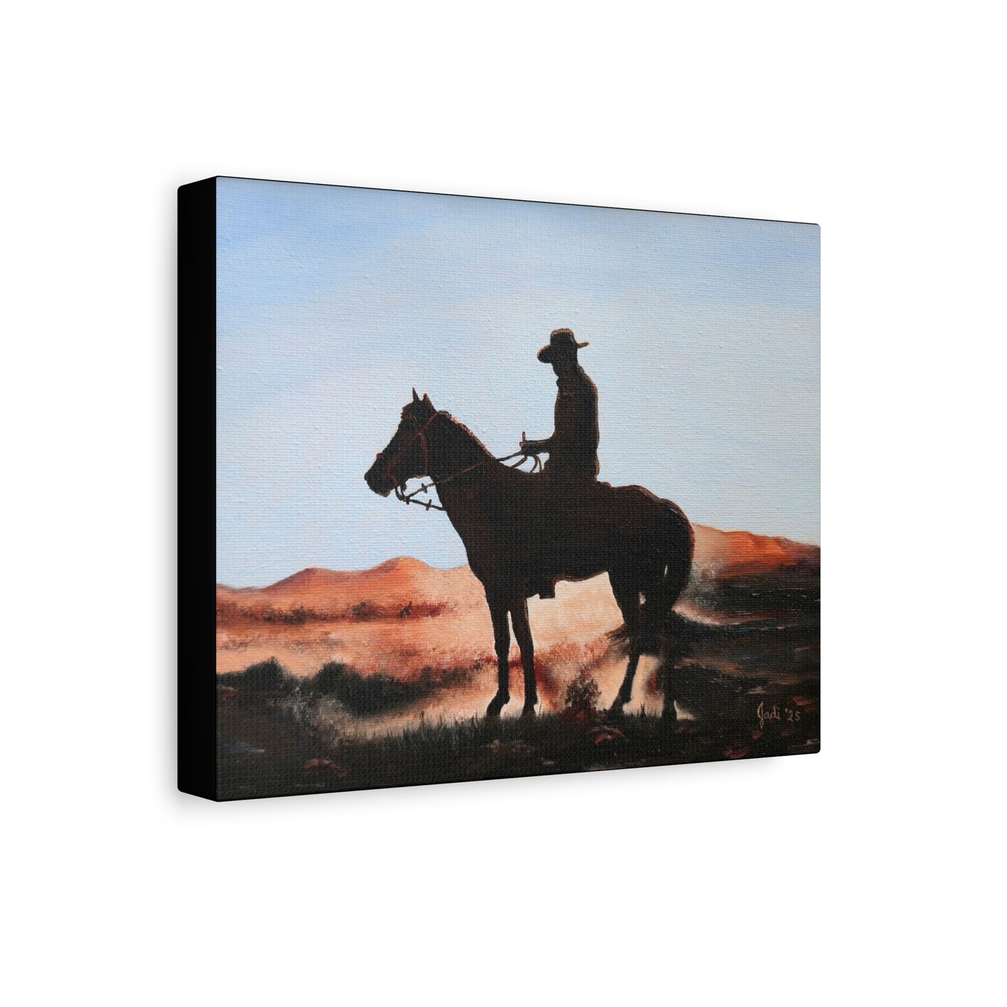 "Sunset Cowboy" Canvas Print