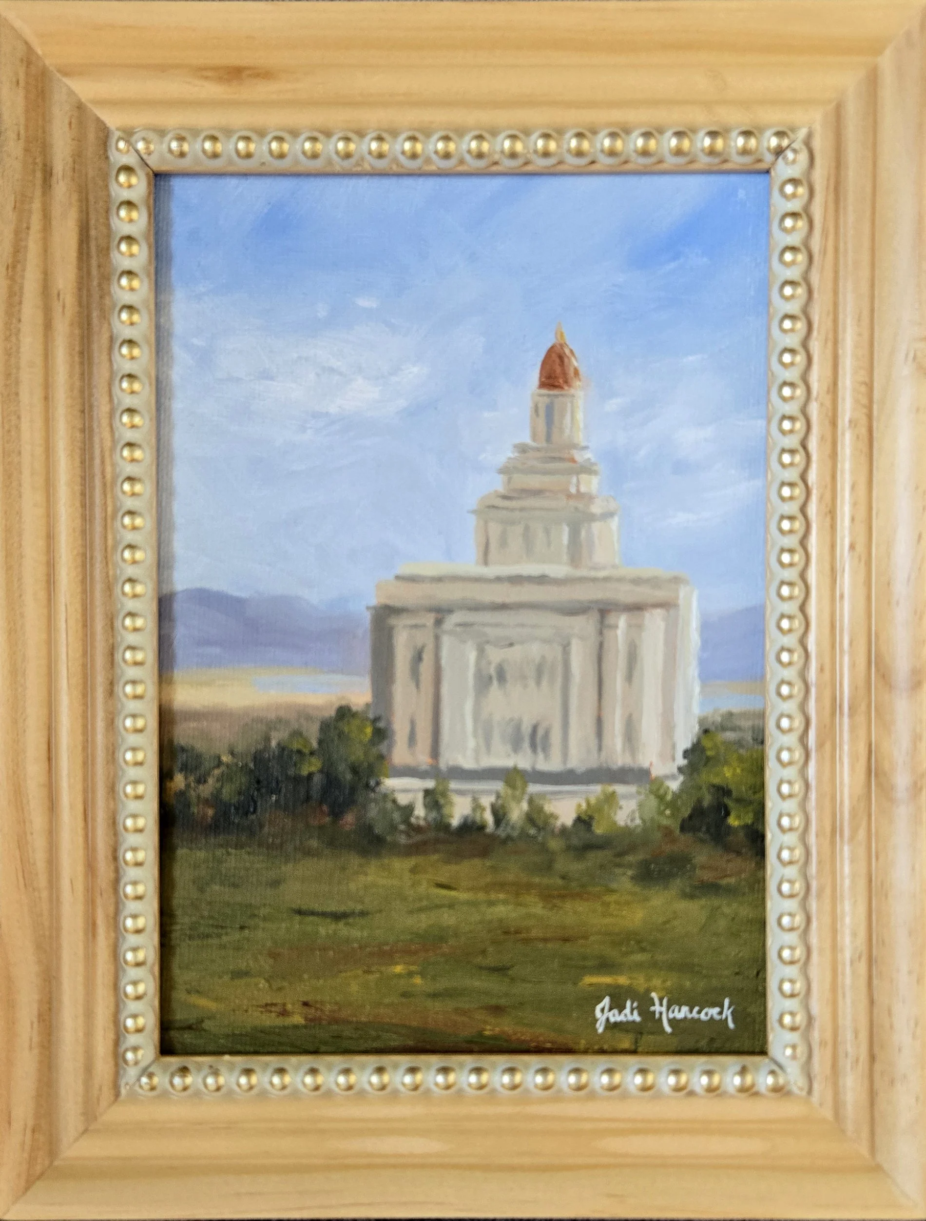 2026-05 - Deseret Peak Utah Temple Plein Air (framed).jpg