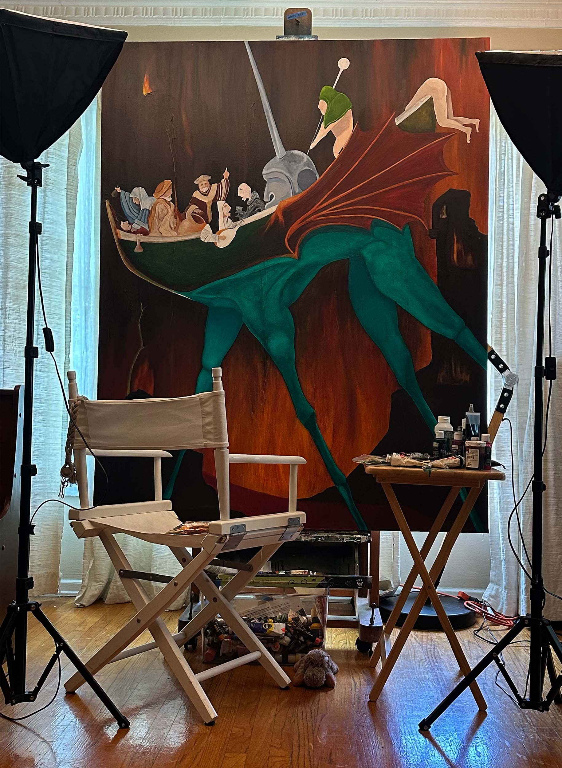 ronnie walsh art in progress, ship of fools