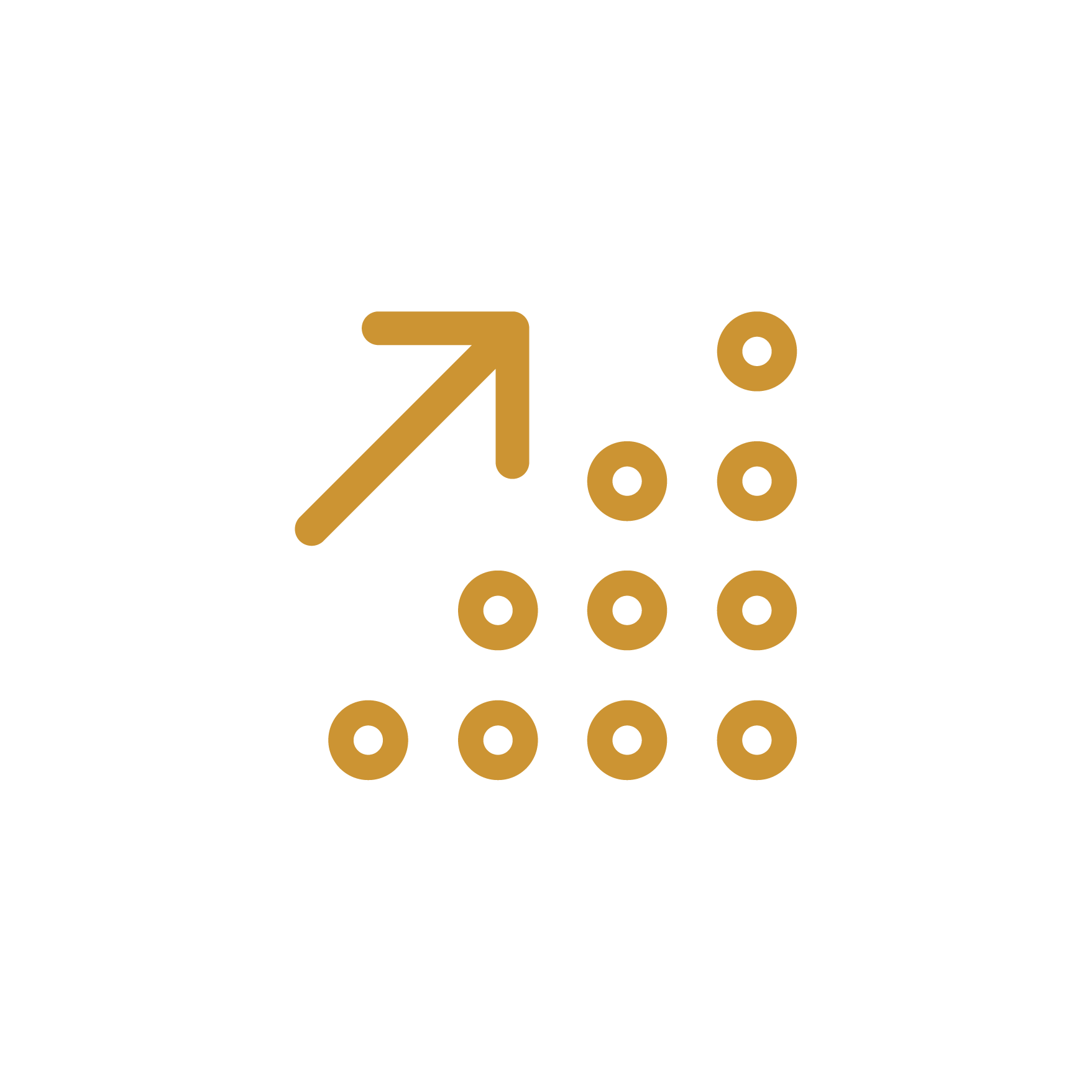 Diagram illustrating a sports strategy with a black background, yellow connected circles, an upward arrow, and lines indicating movement paths.