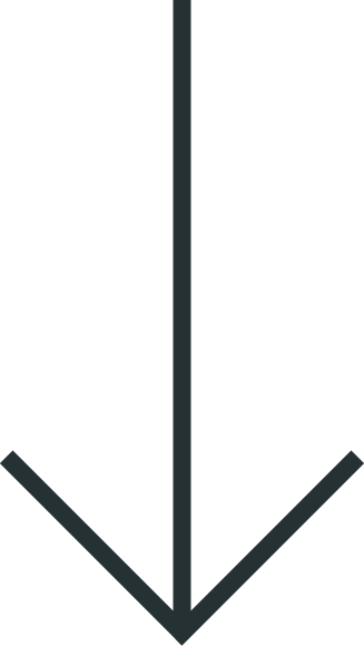 A black arrow pointing downward with a gray border.
