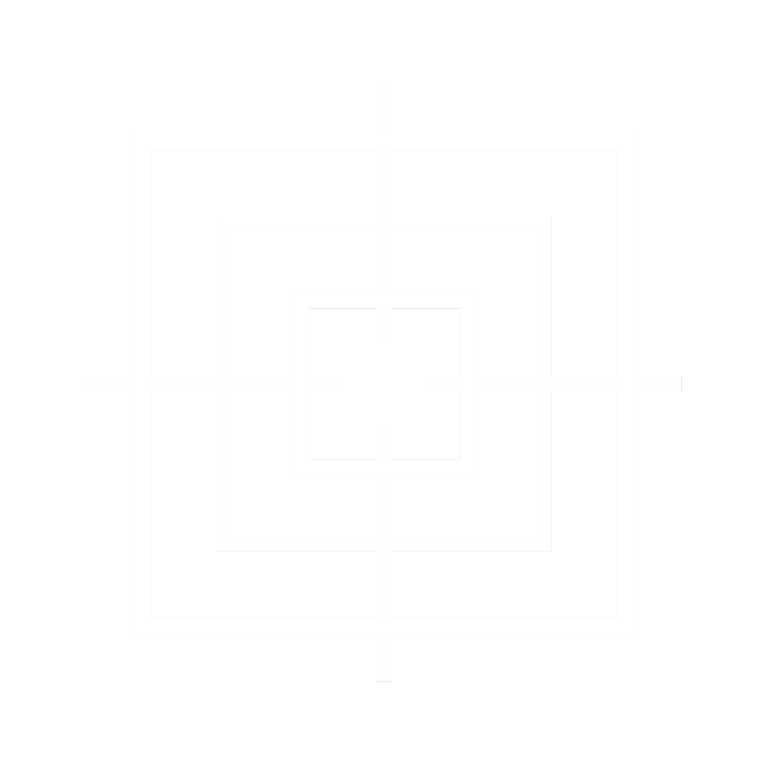 Black background with a white minimalist line drawing of a table with a grid-like structure, possibly a shelving unit or storage rack.