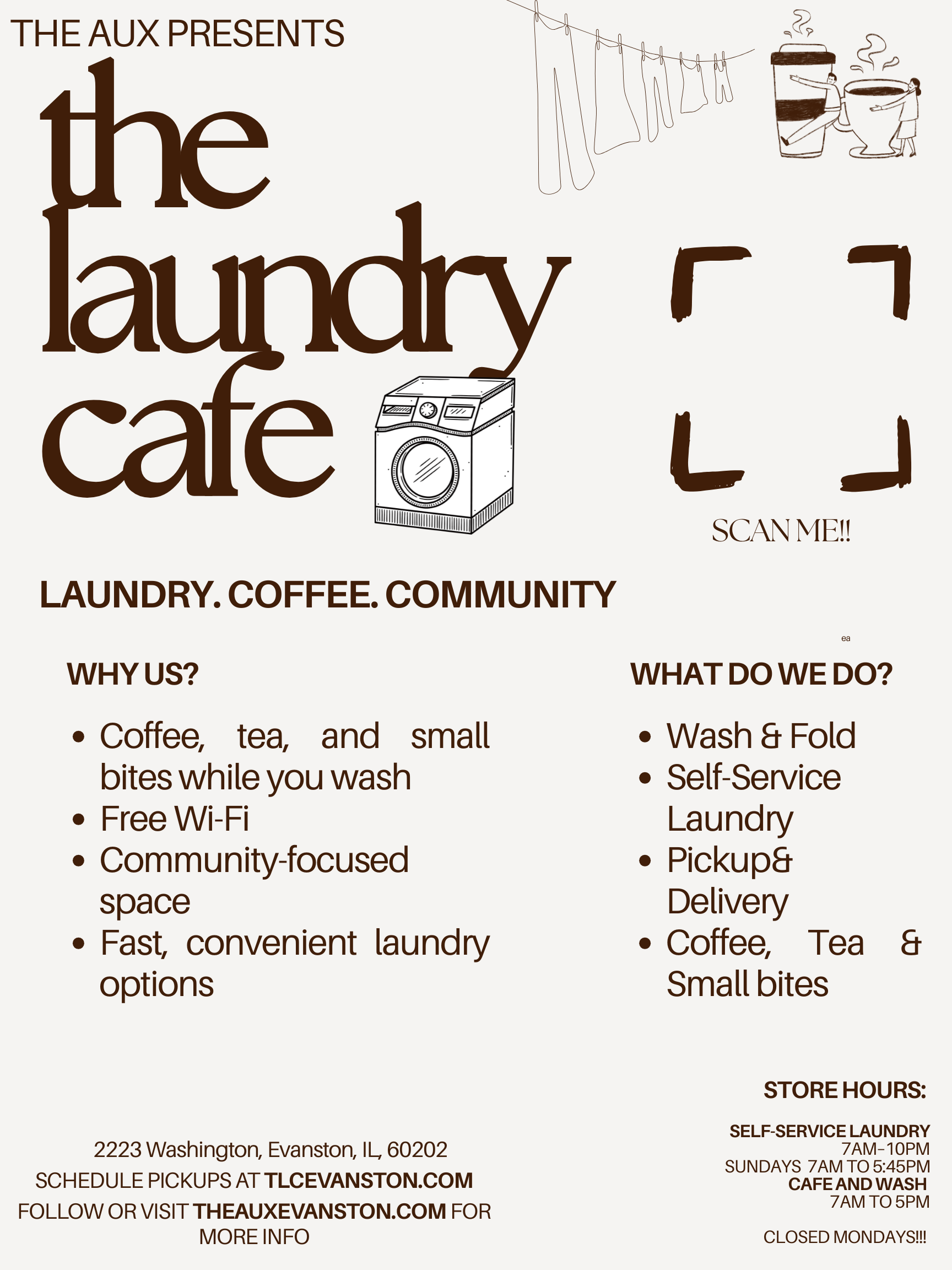 Flyer Design for The Laundry Café. 