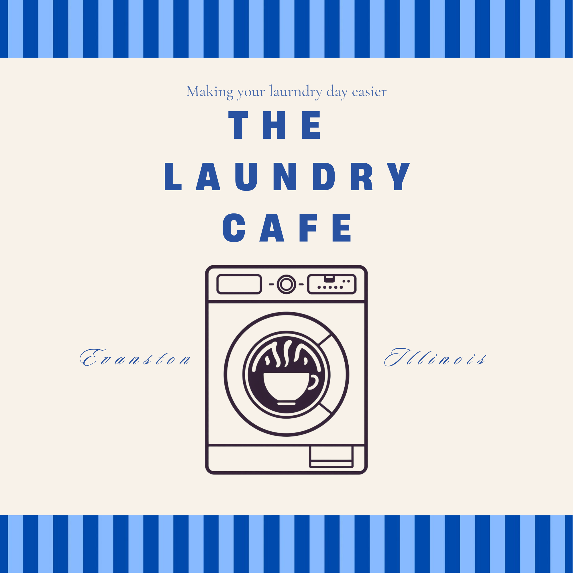 Logo Mockup Design for The Laundry Café. 