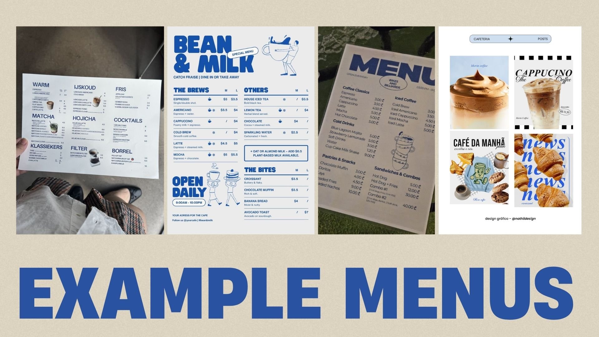 Mockup Menu Created for The Laundry Café. 