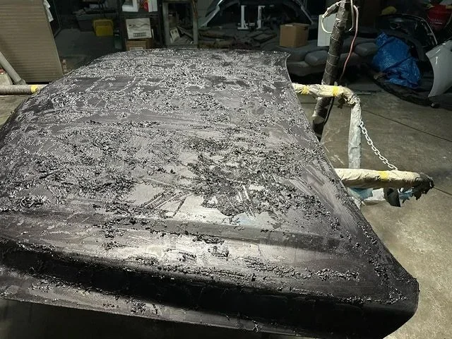 Hood paint refinish on Escalade 2