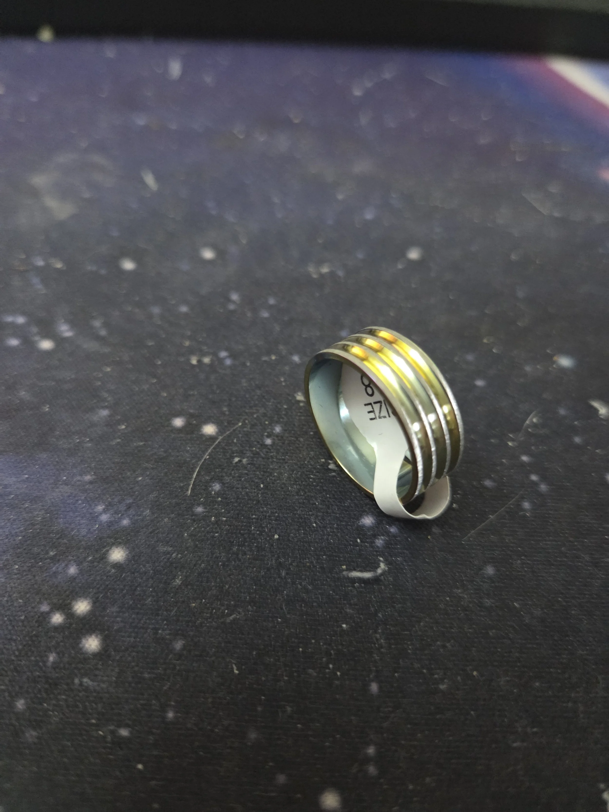 Elegant Multi-Band Stainless Steel Ring weight 0.02