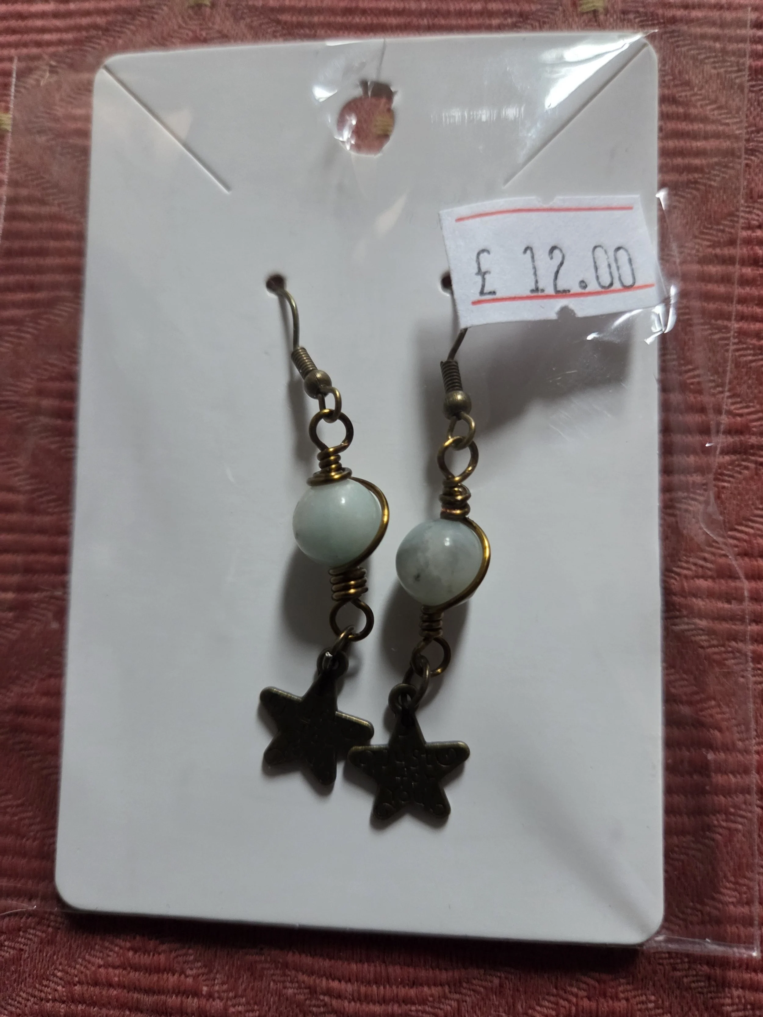 Starry Night Earrings with Amazonite gem stone  0.03 kg