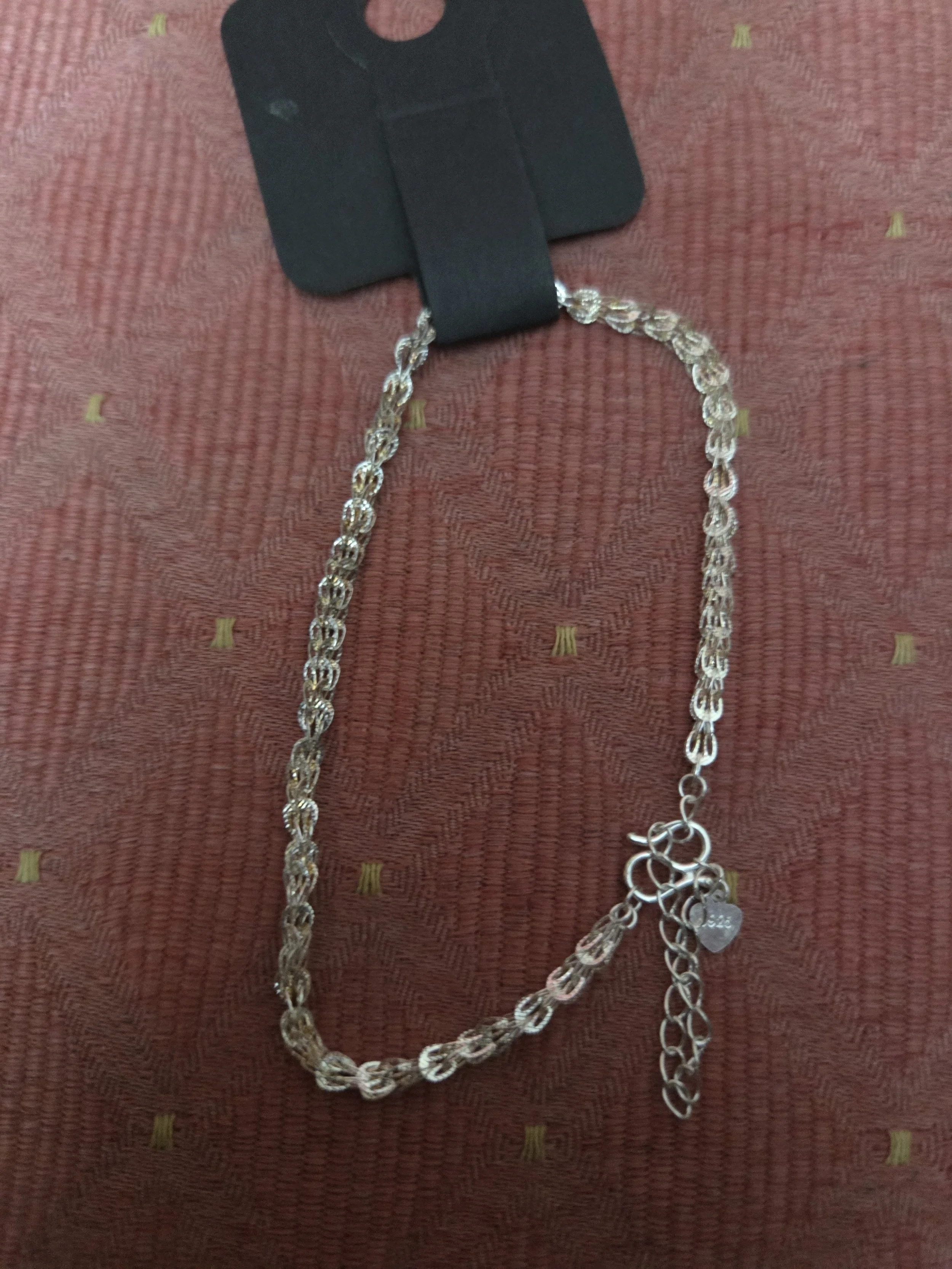 Elegant Silver tone Chain Bracelet 18.5cm 0.05 kg