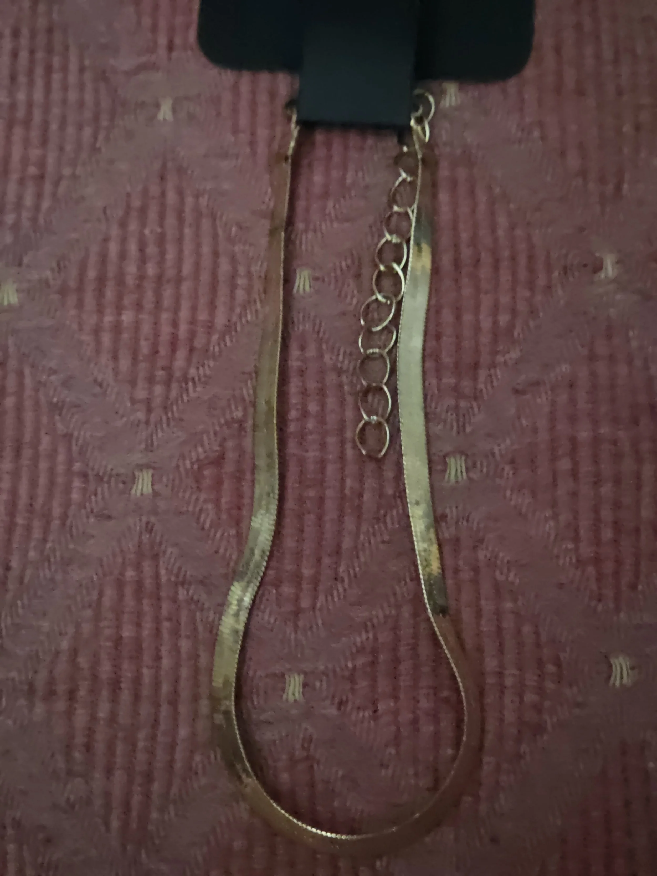 Luxe Gold-Tone Flat Snake Chain bracelet 19cm 0.05 kg