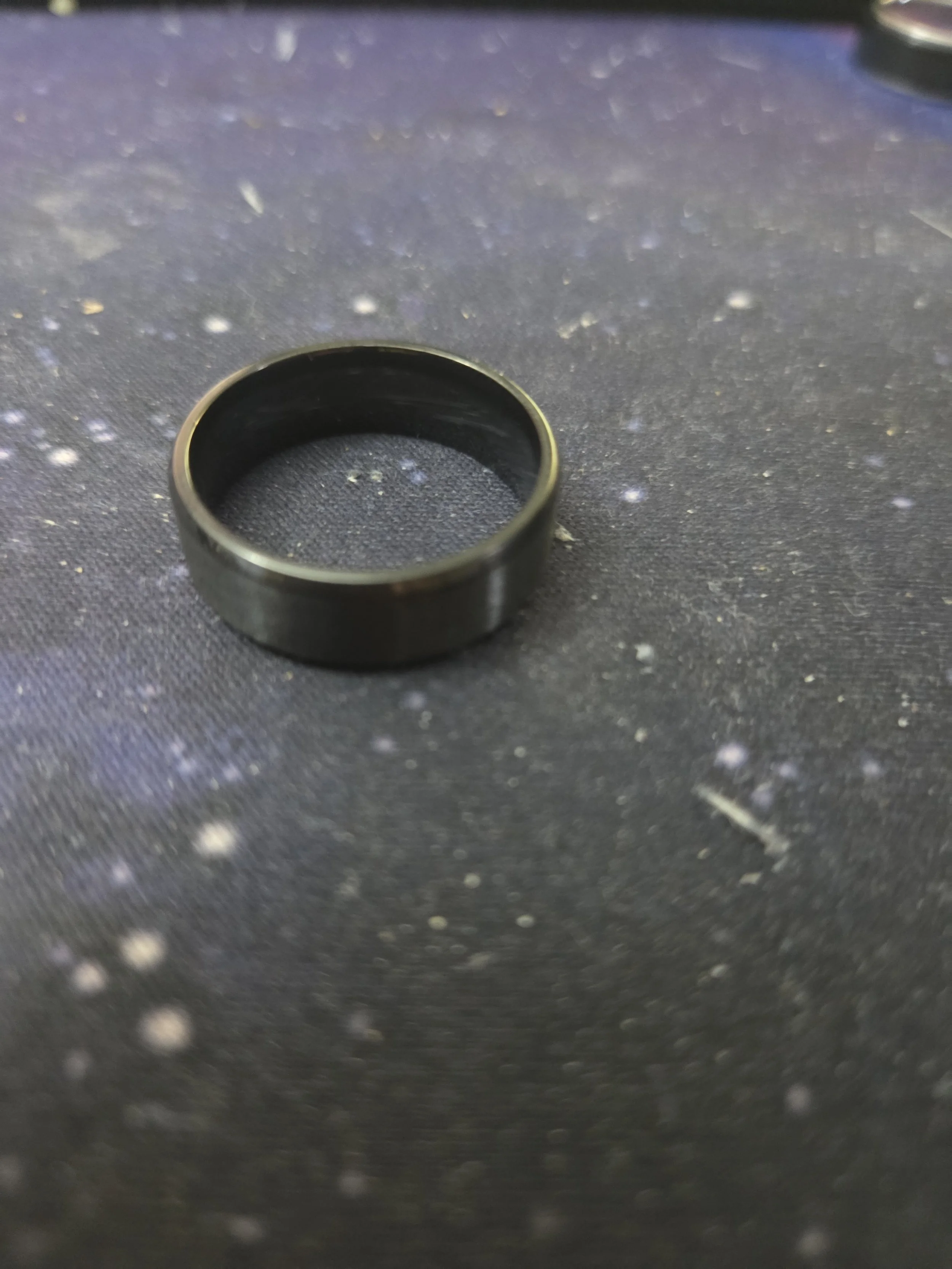 Sleek Black Tungsten Carbide Ring weight 0.02