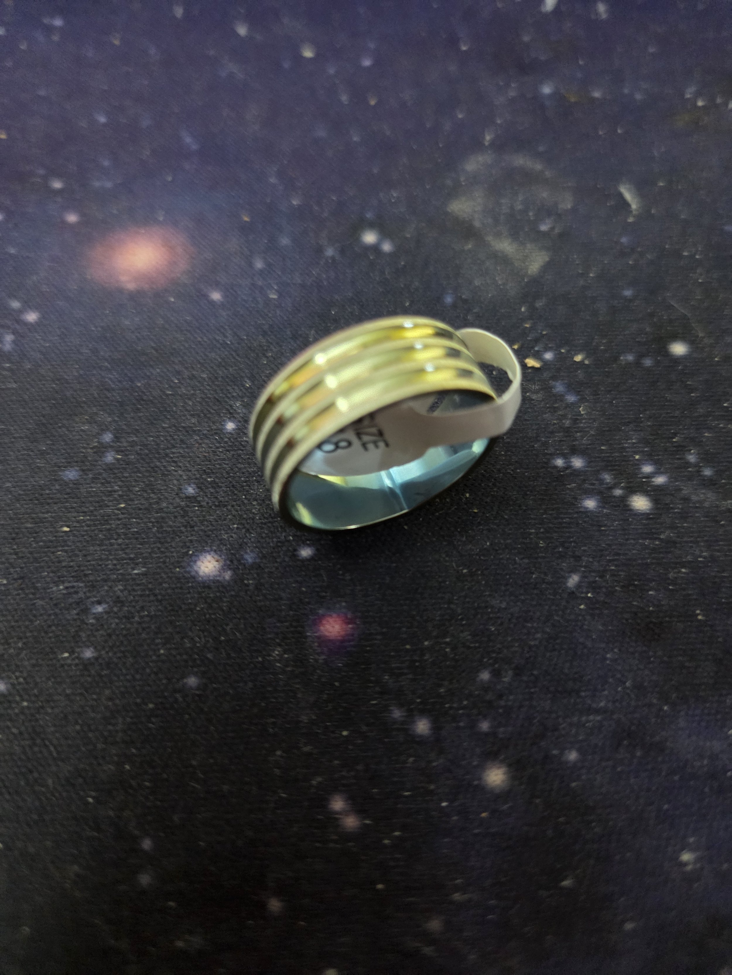 Elegant Multi-Band Sterling Silver Ring : 0.02 kg