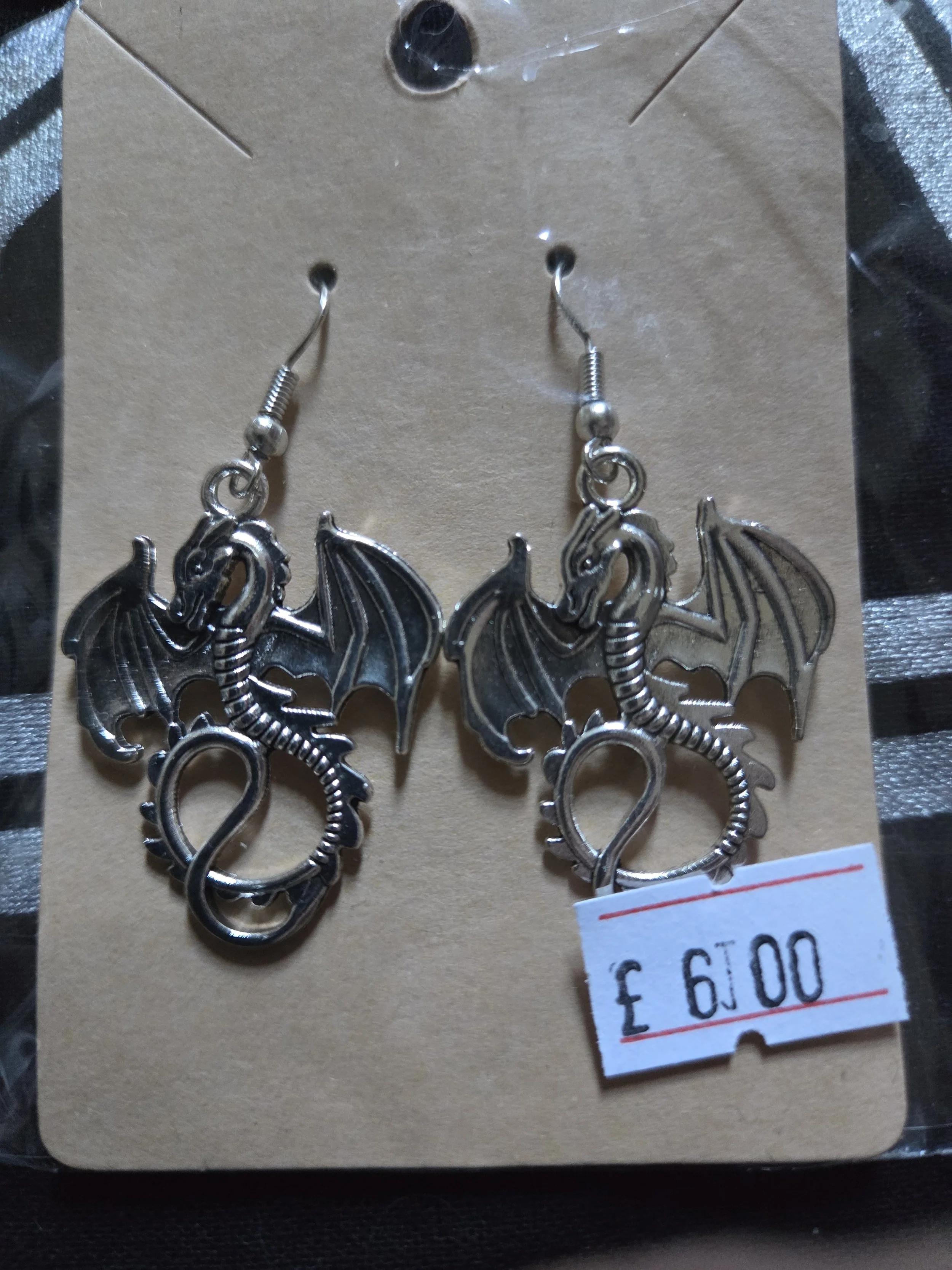 Ear rings to match the pendant and leather cord