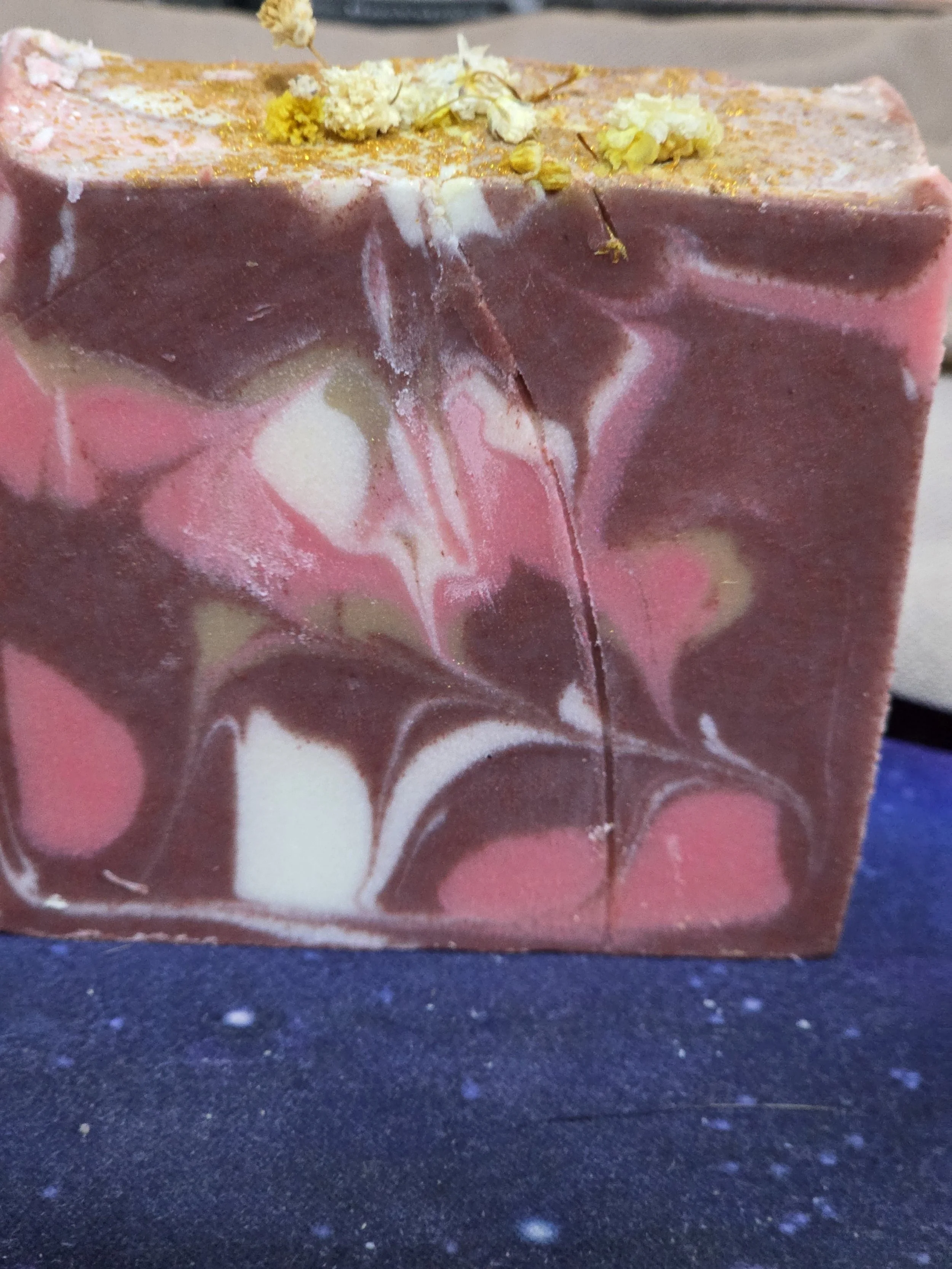 Handcrafted Floral Swirl Soap