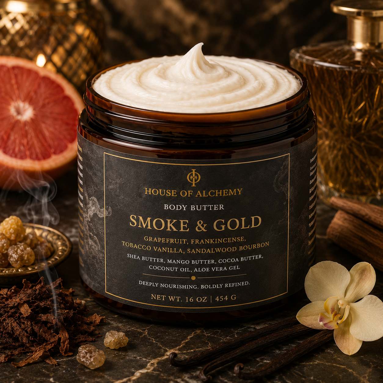 16oz Smoke and Gold