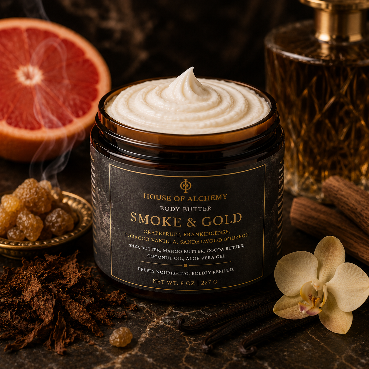8oz Smoke and Gold