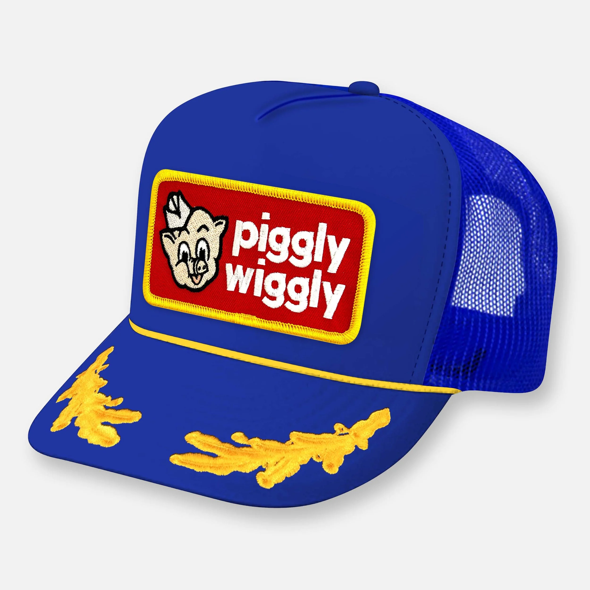 THE PIG TRUCKER HAT_ROYAL-YELLOW CAPTAIN.jpg
