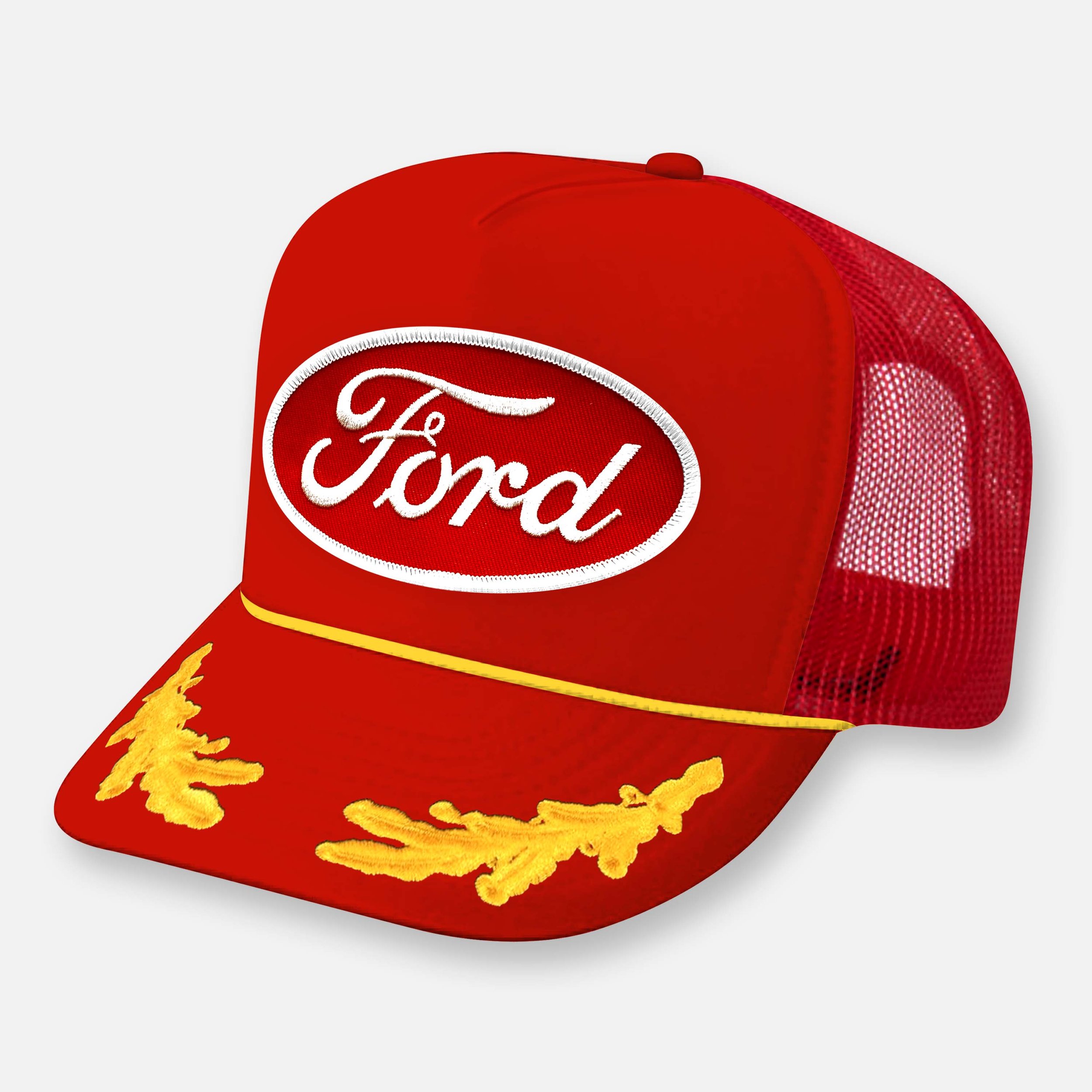 SHAGGIN WAGON TRUCKER HAT_RED-YELLOW CAPTAIN.jpg