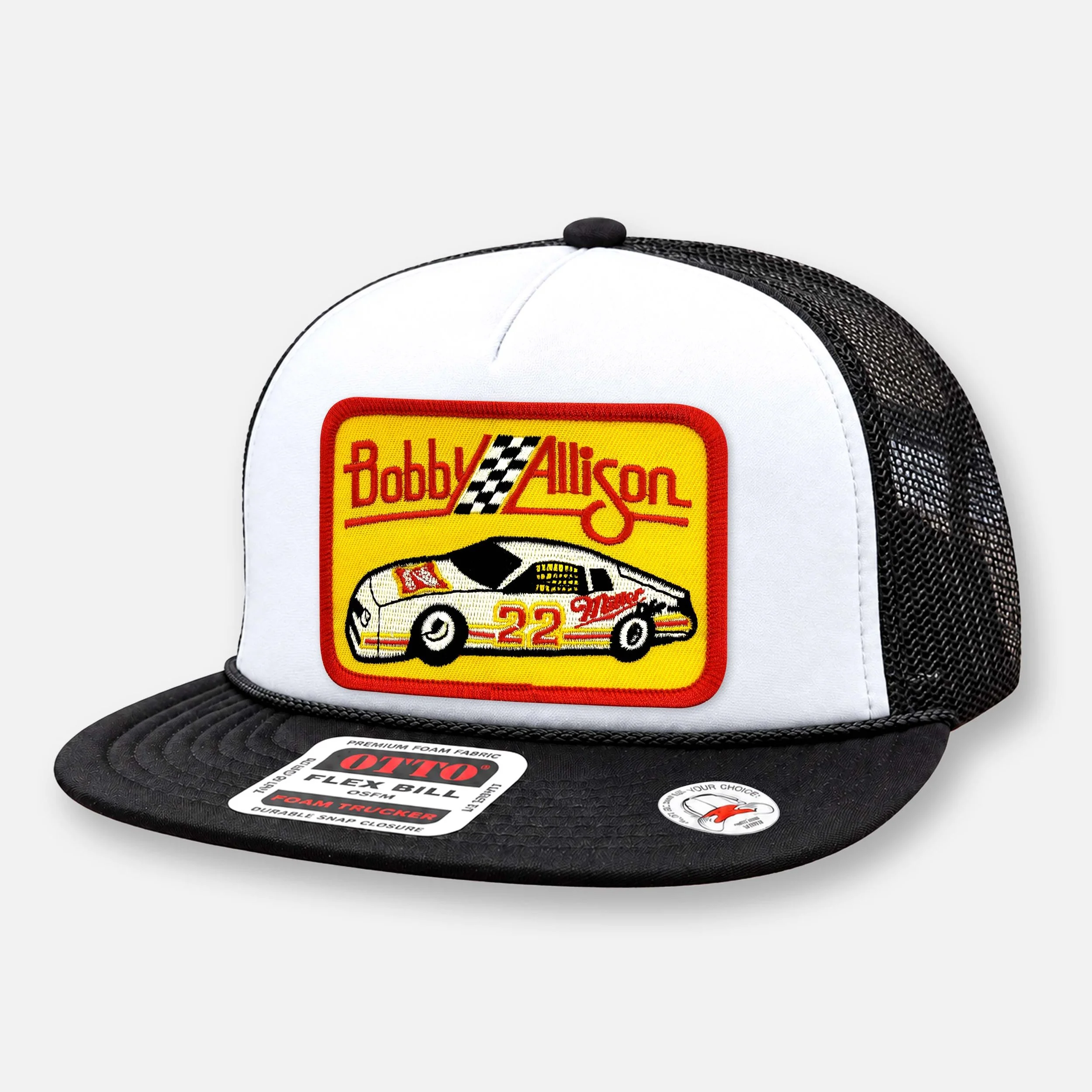 BOBBY ALLISON FLAT BILL_BLACK-WHITE.jpg