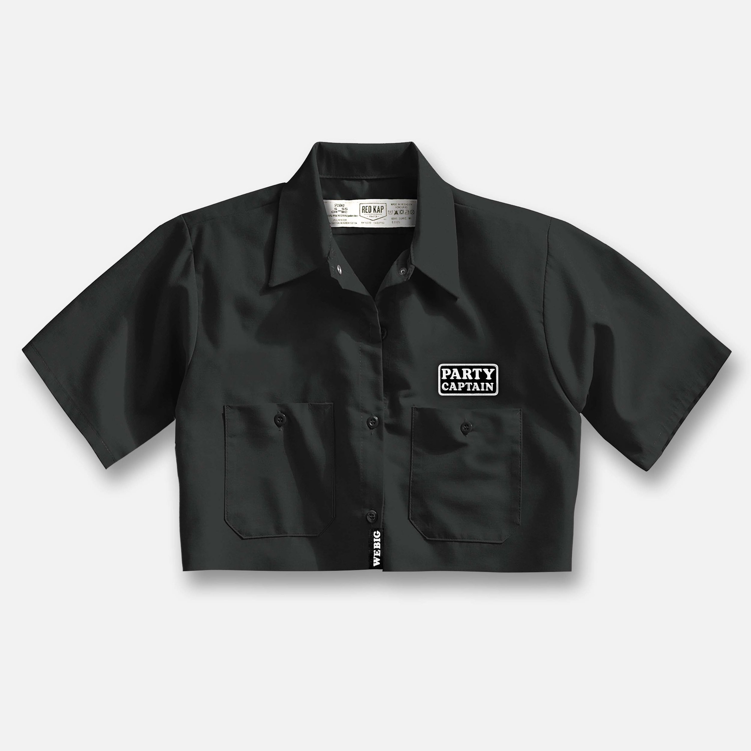 WOMENS PARTY CAPTAIN CROP MECHANICS SHIRT