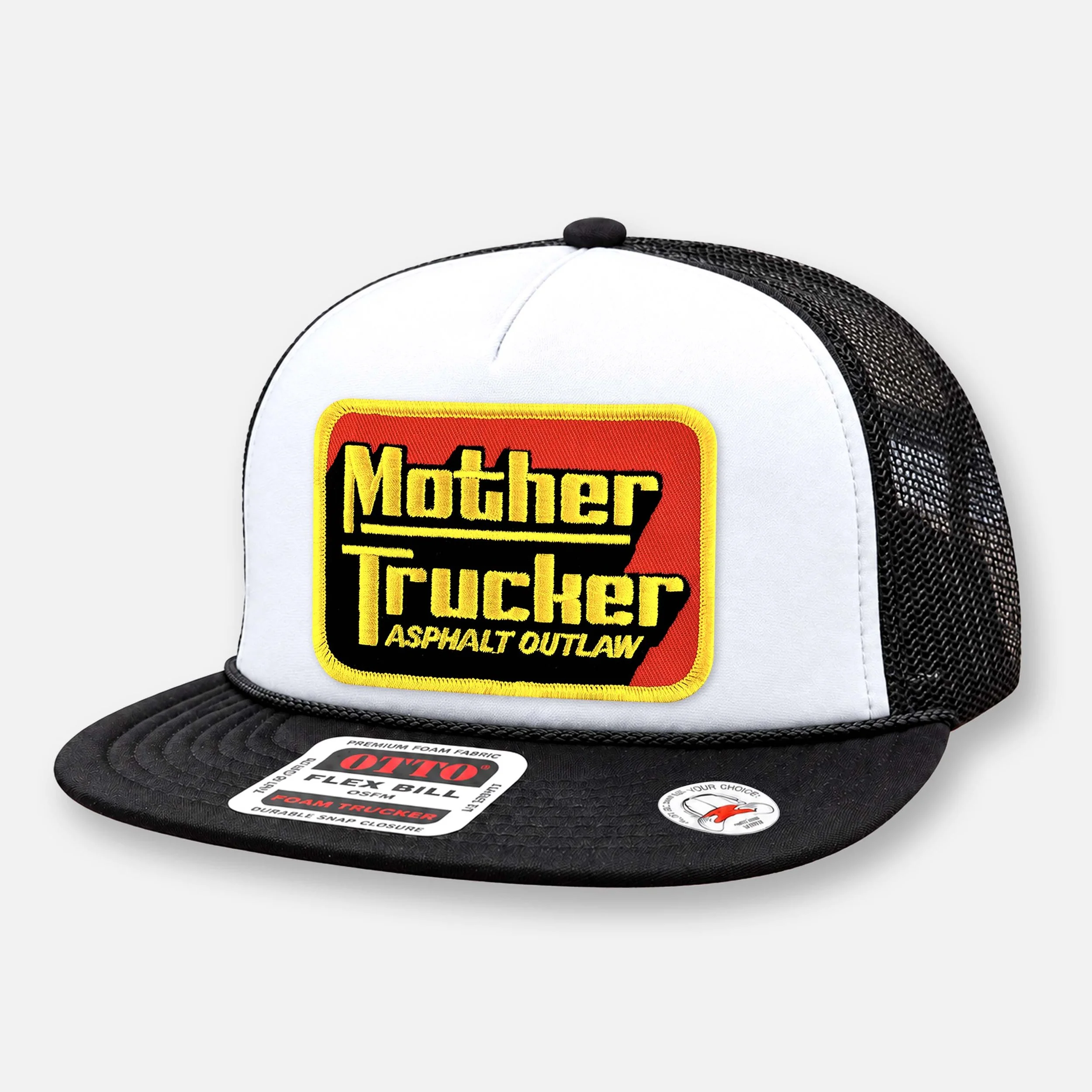 MOTHER TRUCKER FLAT BILL_BLACK-WHITE.jpg