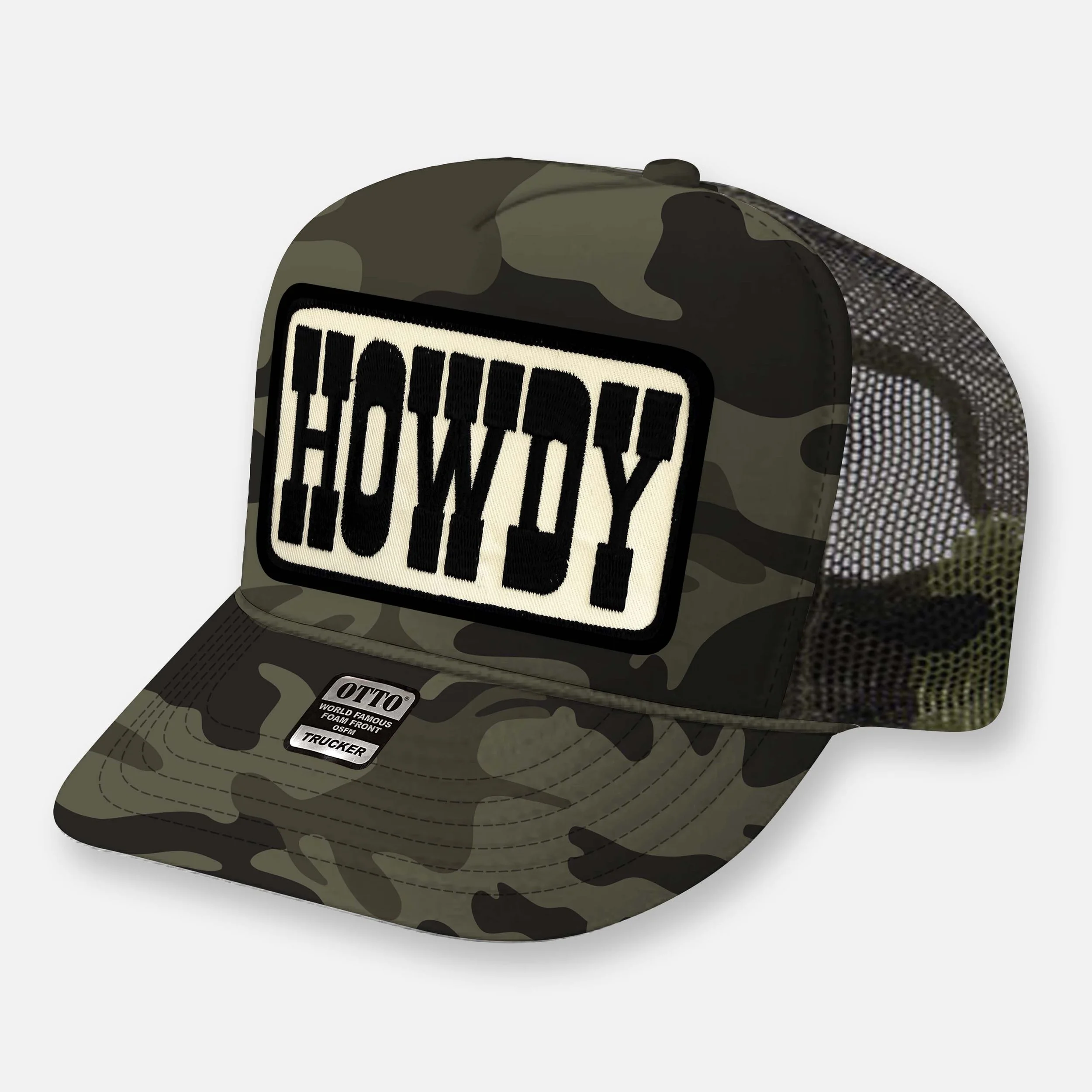 HOWDY TRUCKER HAT_DARK GREEN CAMO.jpg
