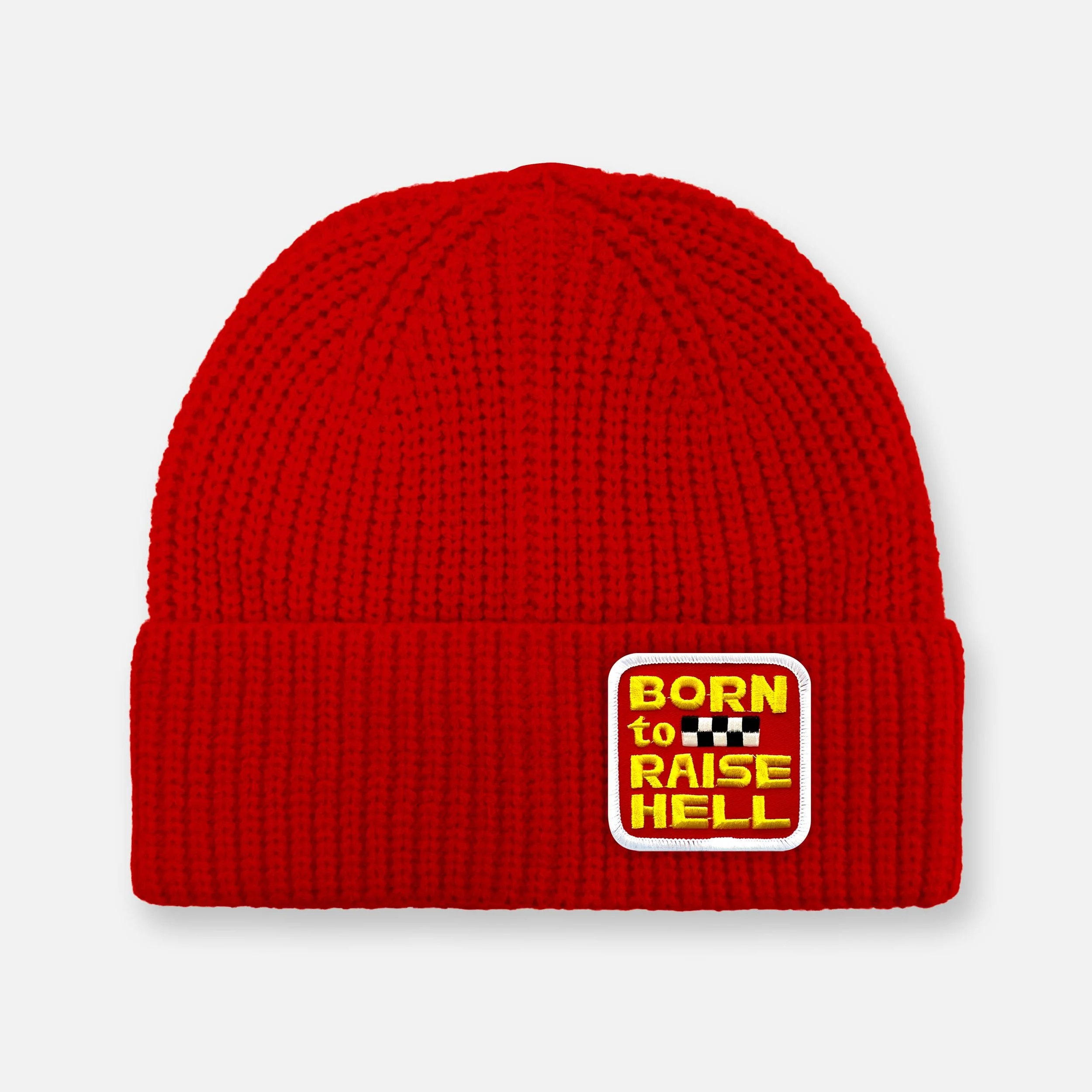 BORN TO RAISE HELL BEANIE_RED.jpg