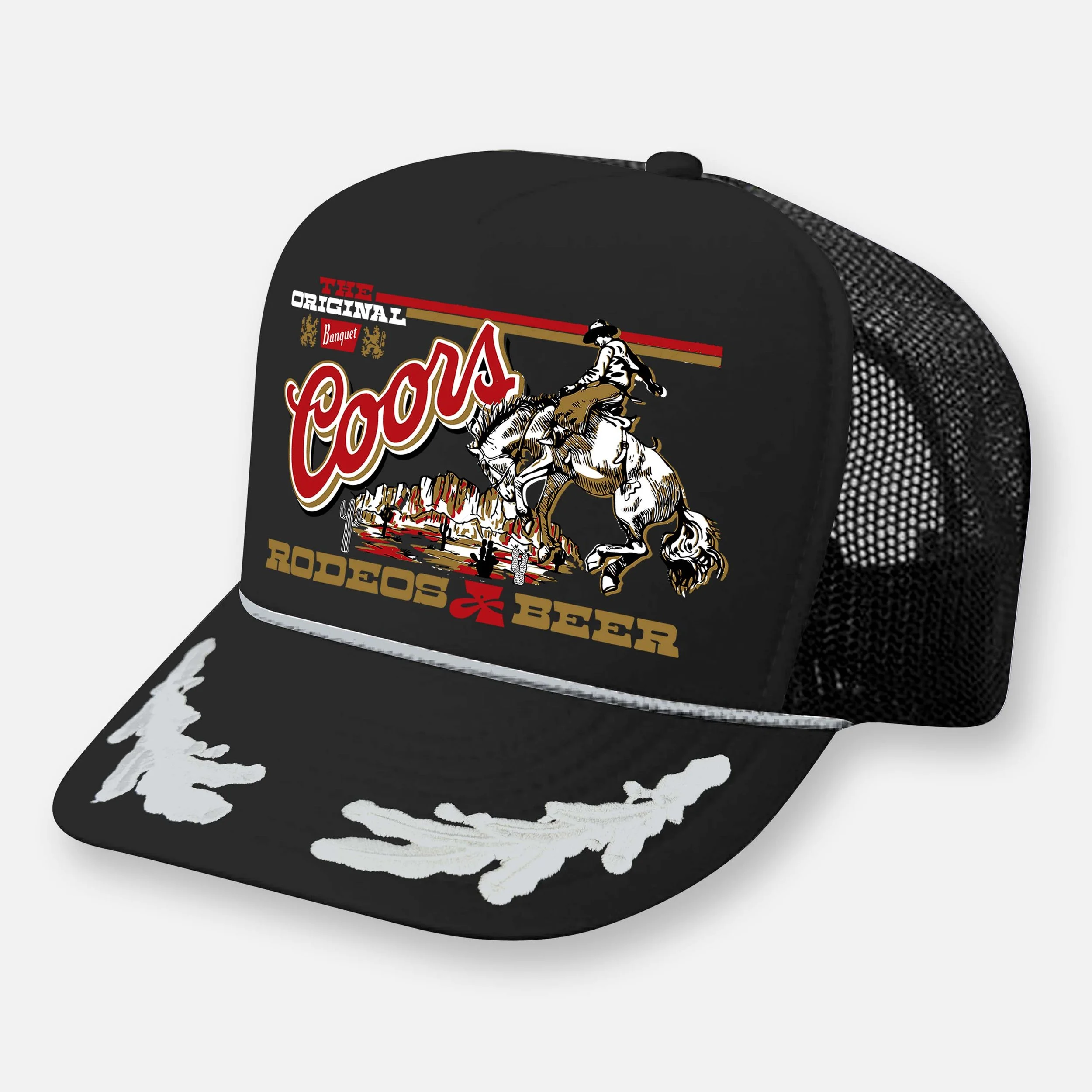 RODEOS & BEER HAT_BLACK-SILVER CAPTAIN.jpg