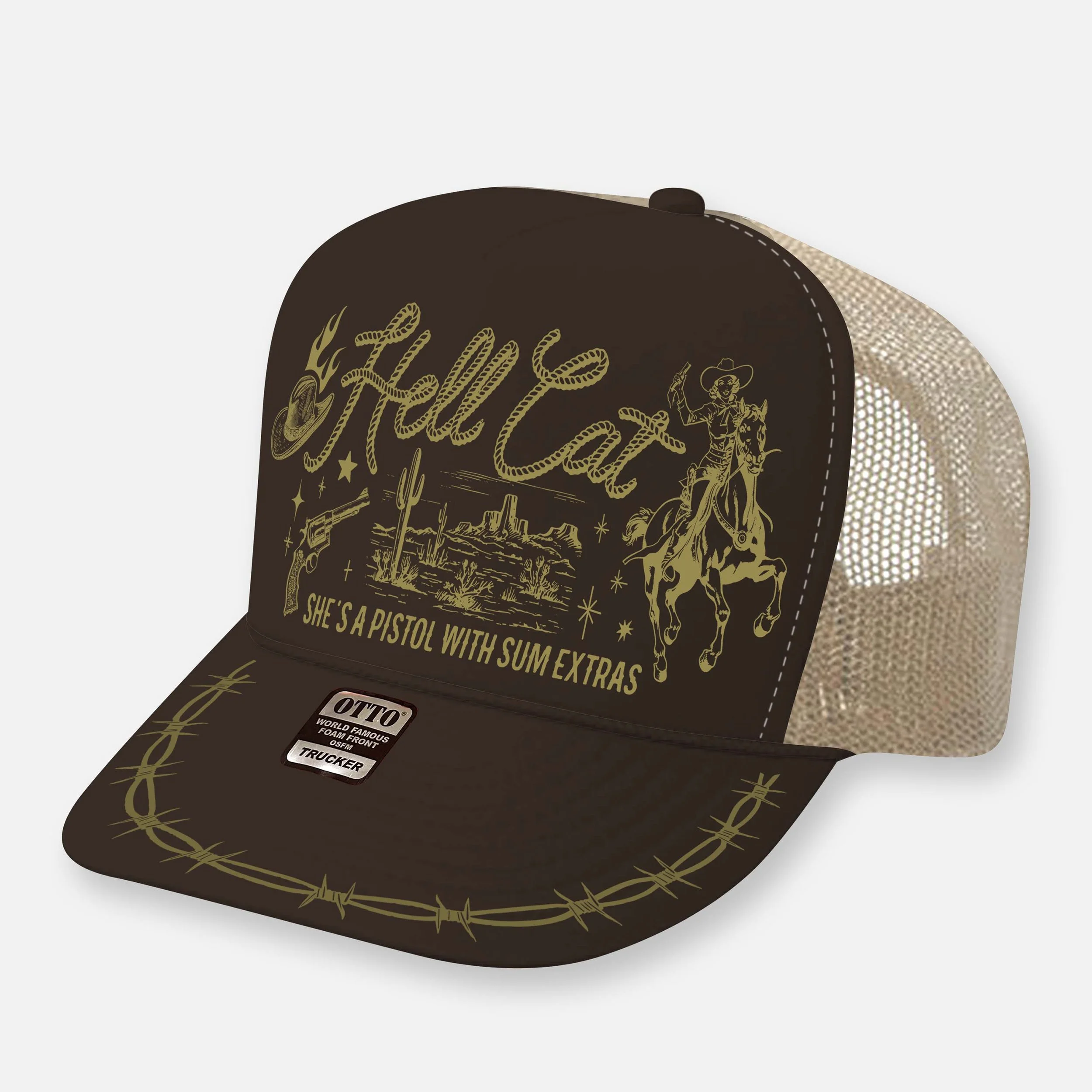 HELLLCAT HAT_BROWN-TAN CURVED BILL.jpg