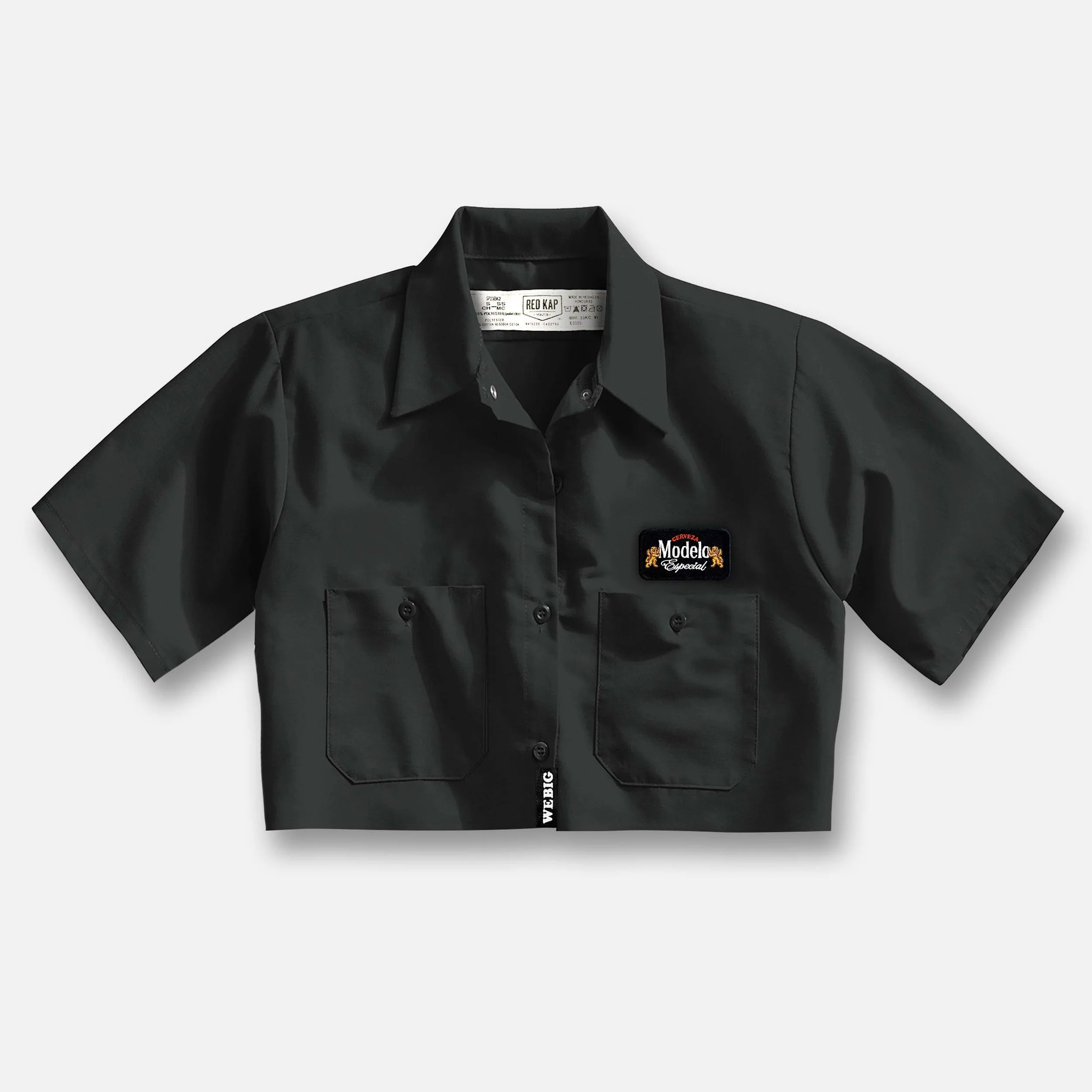WOMENS WEBIG ESPECIAL CROP WORK MECHANICS WORK SHIRT_BLACK.jpg