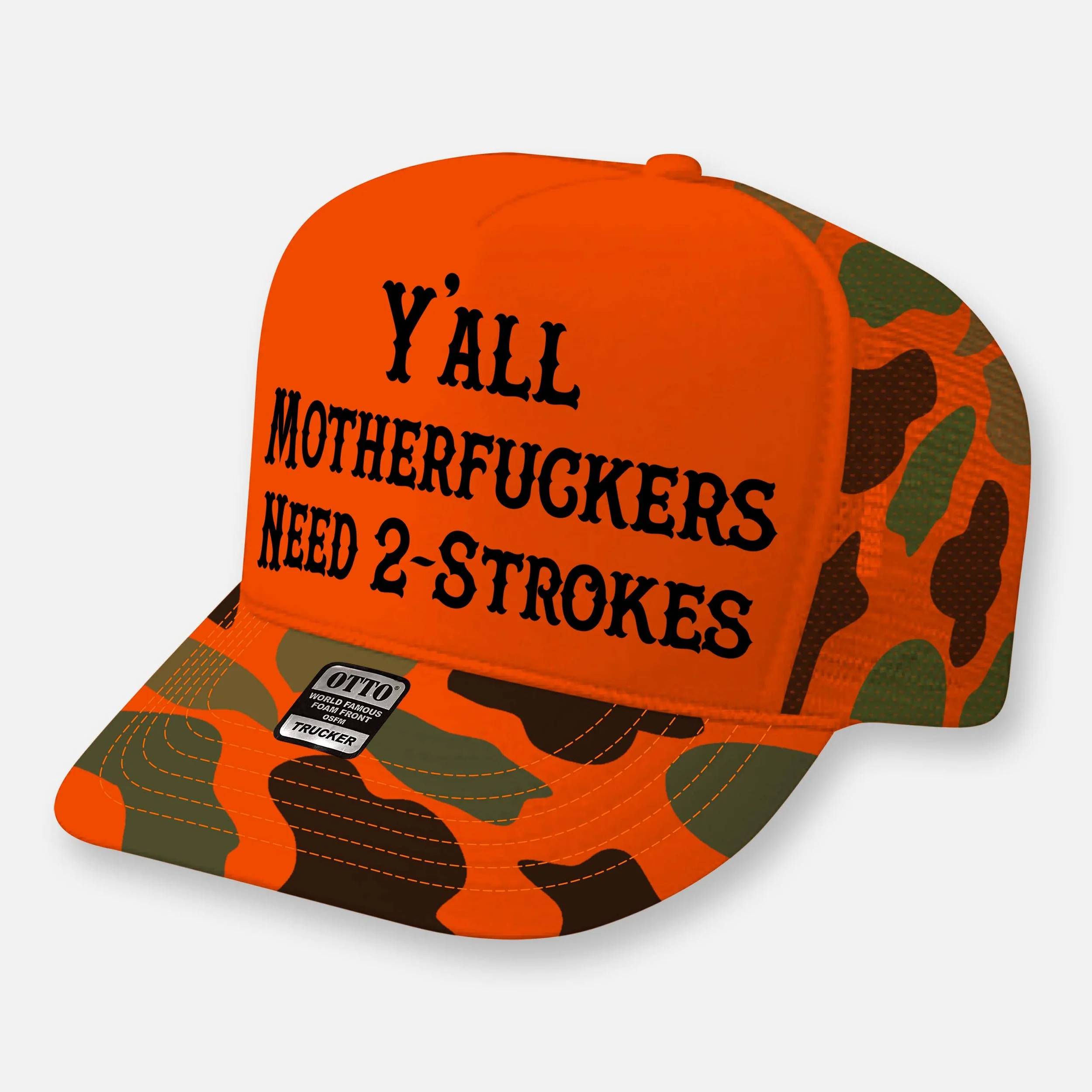 Y'ALL NEED 2-STROKES TRUCKER HAT_BRIGHT ORANGE CAMO.jpg