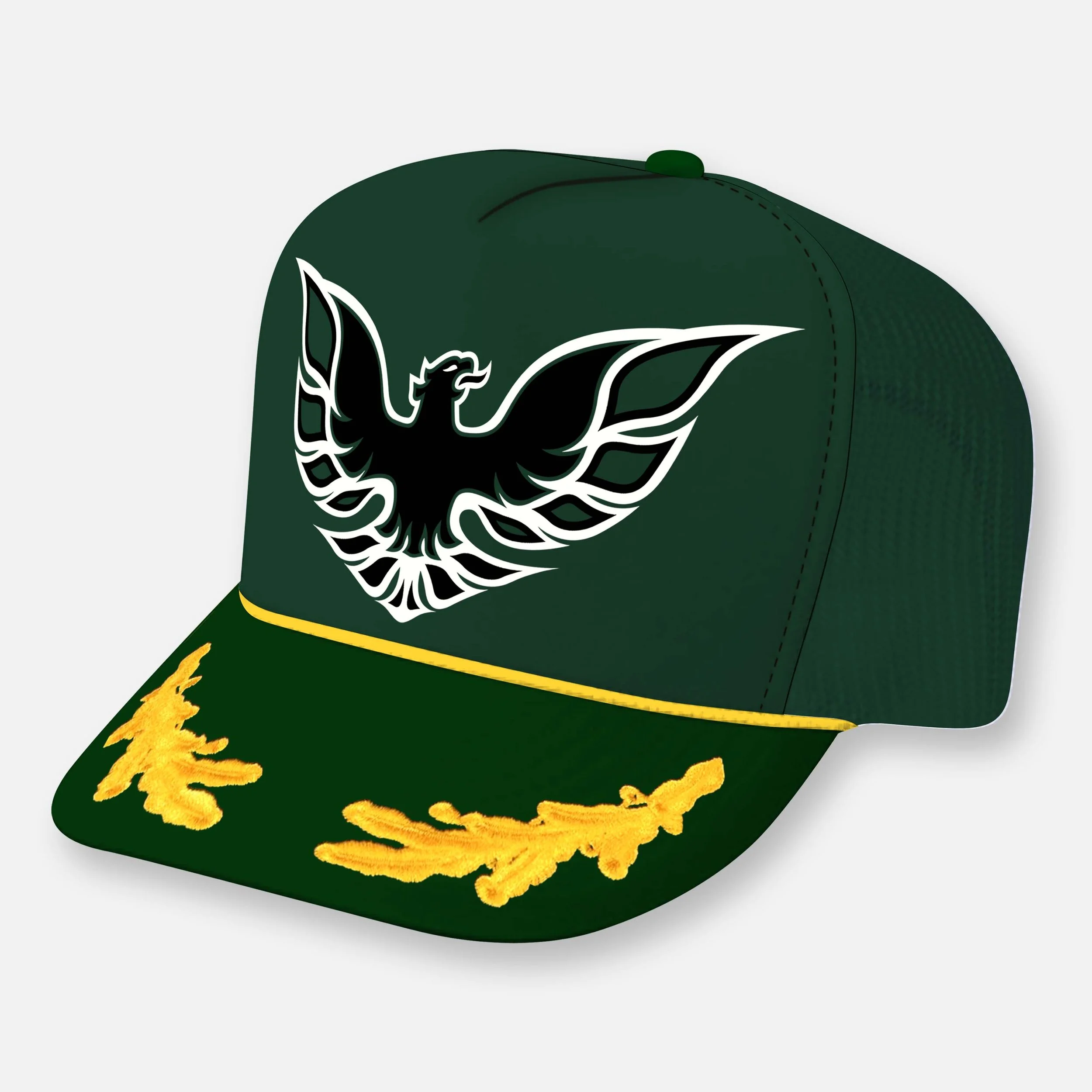 SCREAMIN CHICKIN TRUCKER HAT_DARK GREEN-YELLOW CAPTAIN.jpg