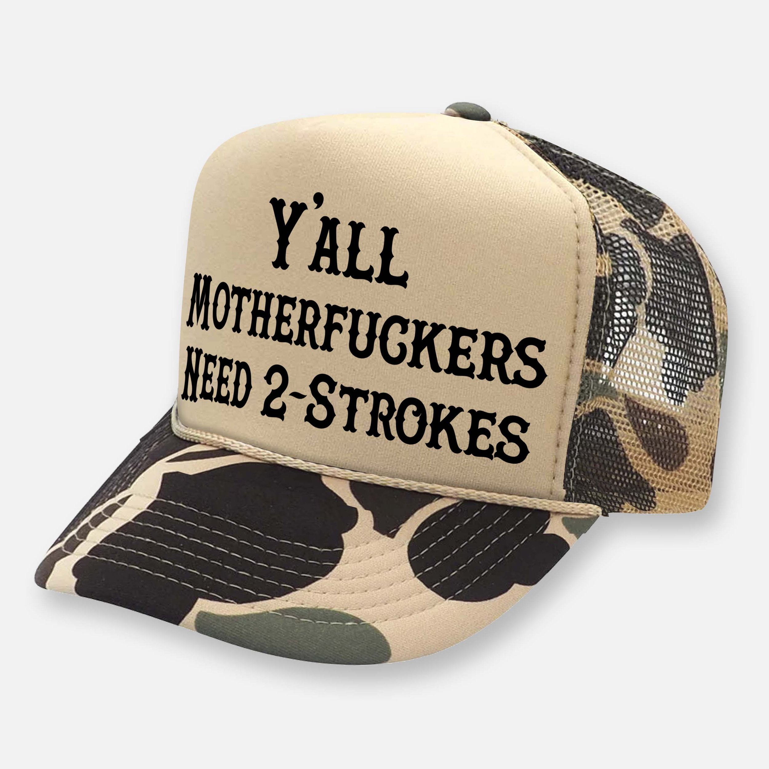 Y'ALL NEED 2-STROKES TRUCKER HAT_TAN CAMO.jpg