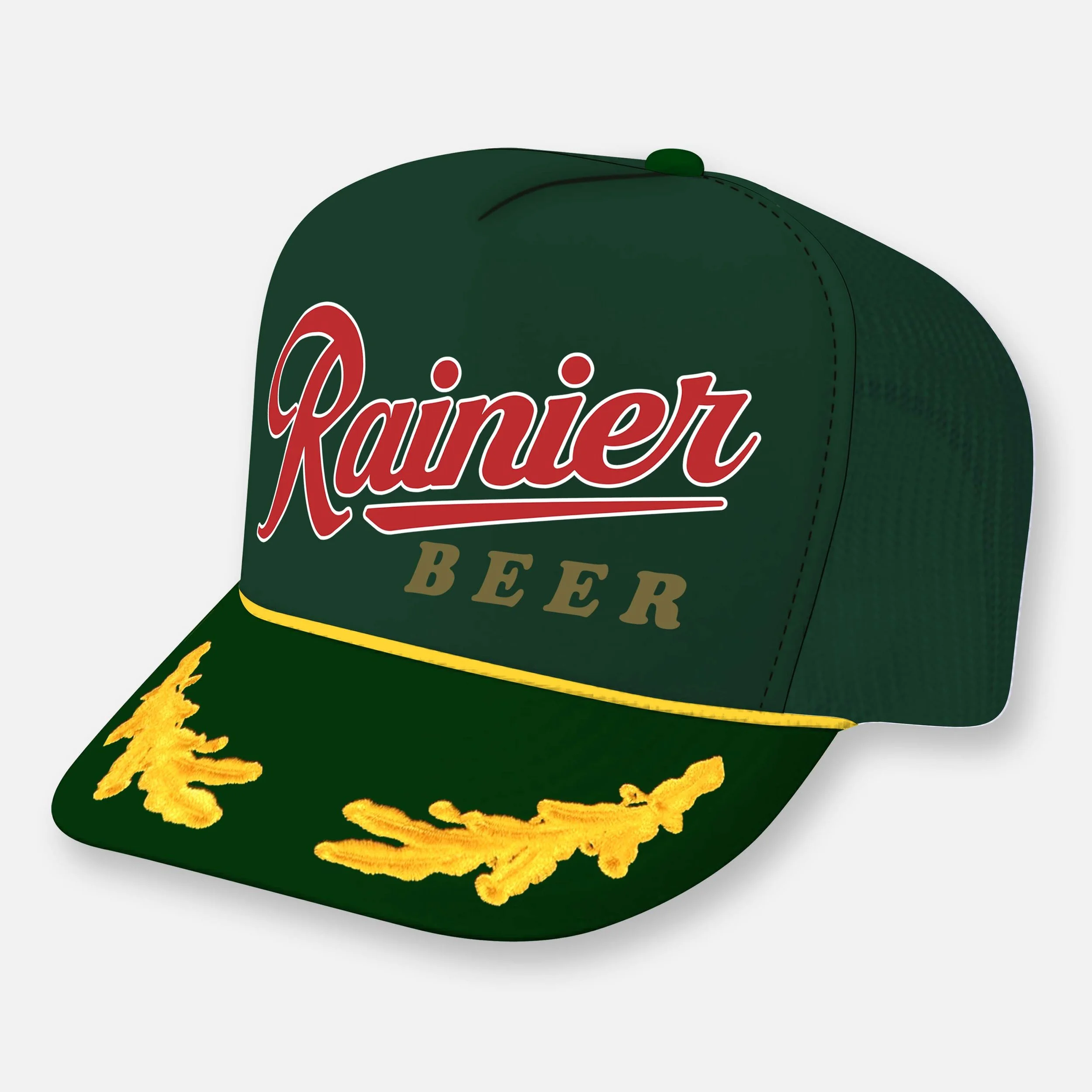RAIN DOGS TRUCKER HAT_DARK GREEN-YELLOW CAPTAIN.jpg