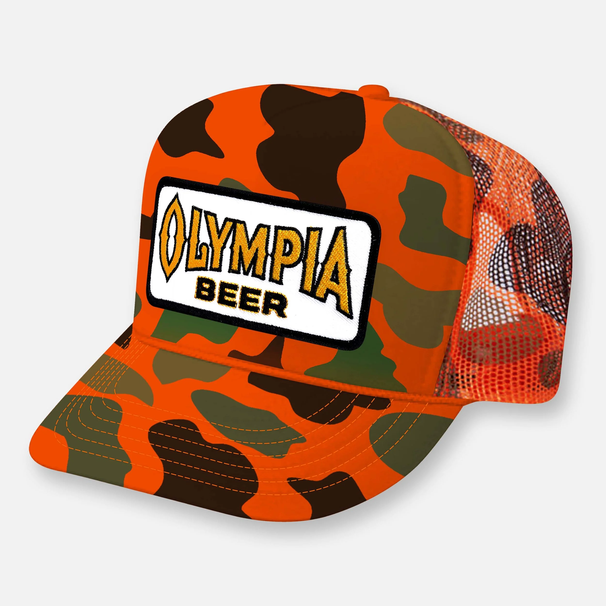 OLYMPIA BEER HAT_BRIGHT ORANGE CAMO.jpg