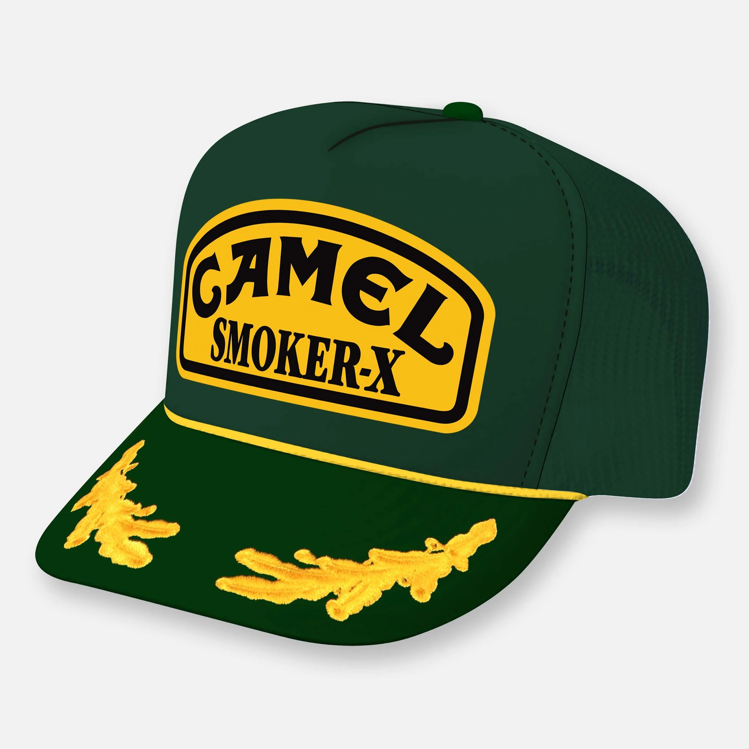 CAMEL SMOKER-X HAT_DARK GREEN-YELLOW CAPTAIN.jpg