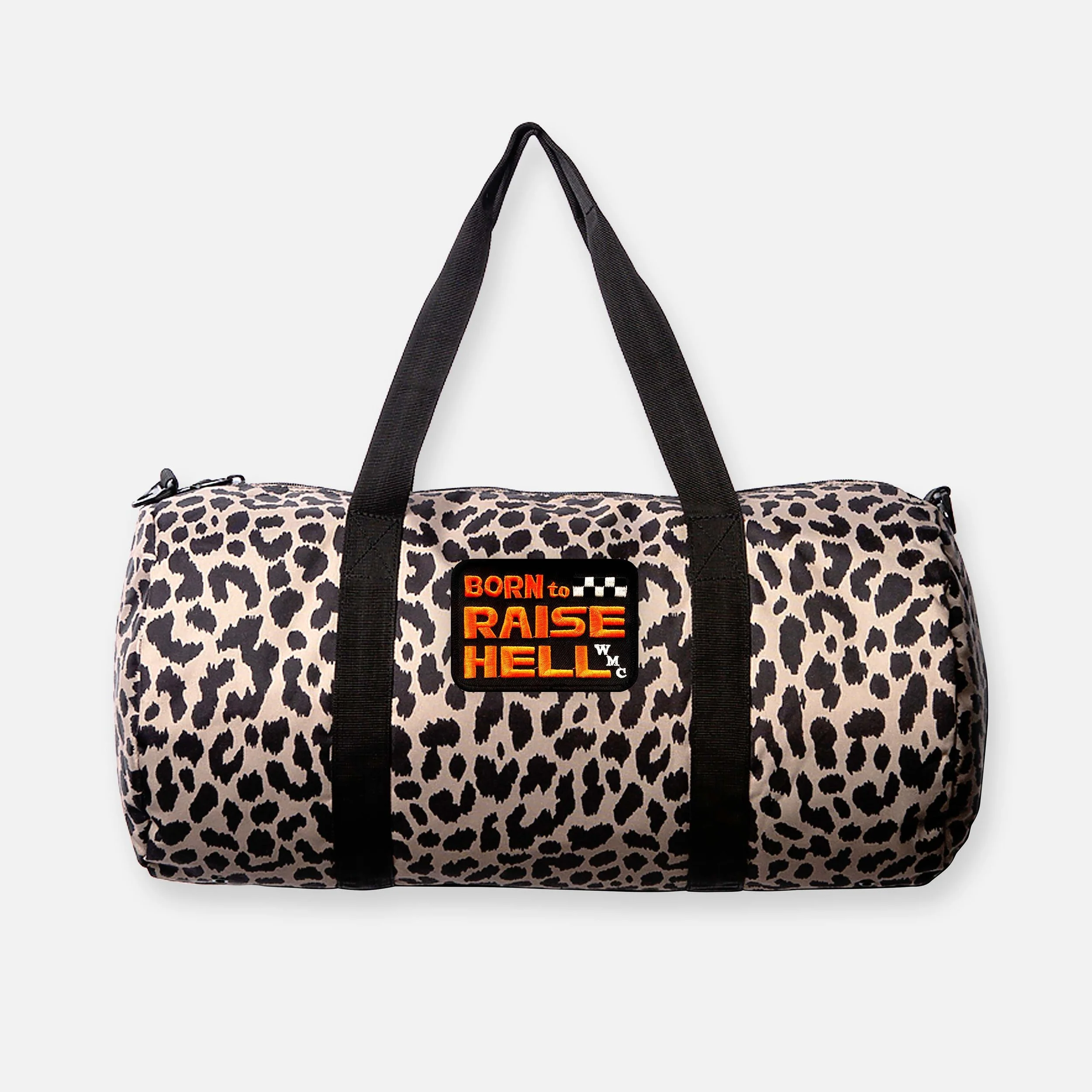 BORN TO RAISE HELL CHEETAH DUFFEL BAGS_SIDE 1.jpg