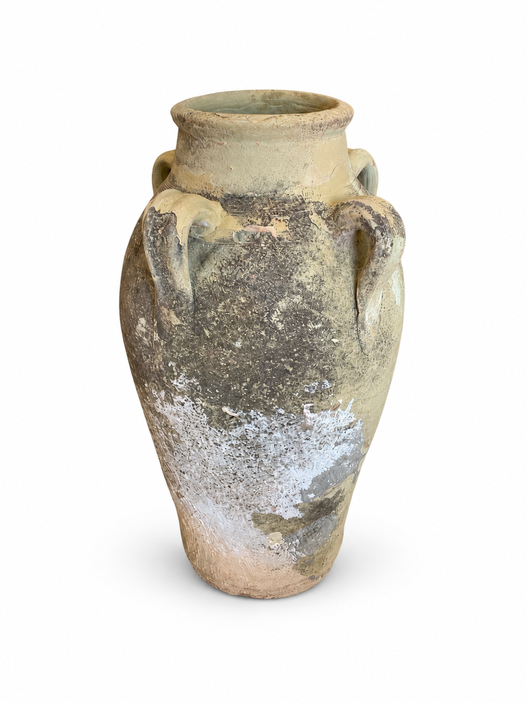 ANTIQUE MEDITERRANEAN FOUR-HANDLE JAR