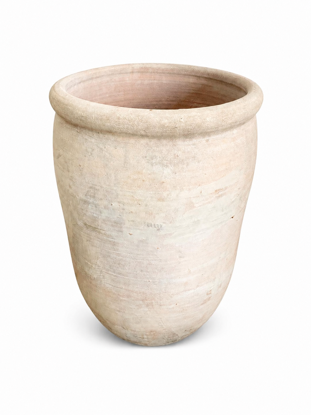 Barrel urn pottery planter on white.png