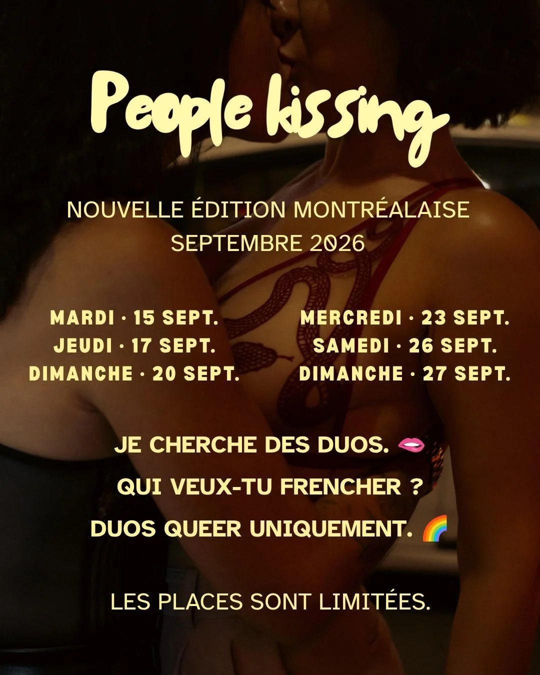 Tag ton crush. 🫦
Tag ton duo queer pr&eacute;f&eacute;r&eacute;. 🌈

#peoplekissing #wlw #queerphotographer #queerart #montrealphotographer