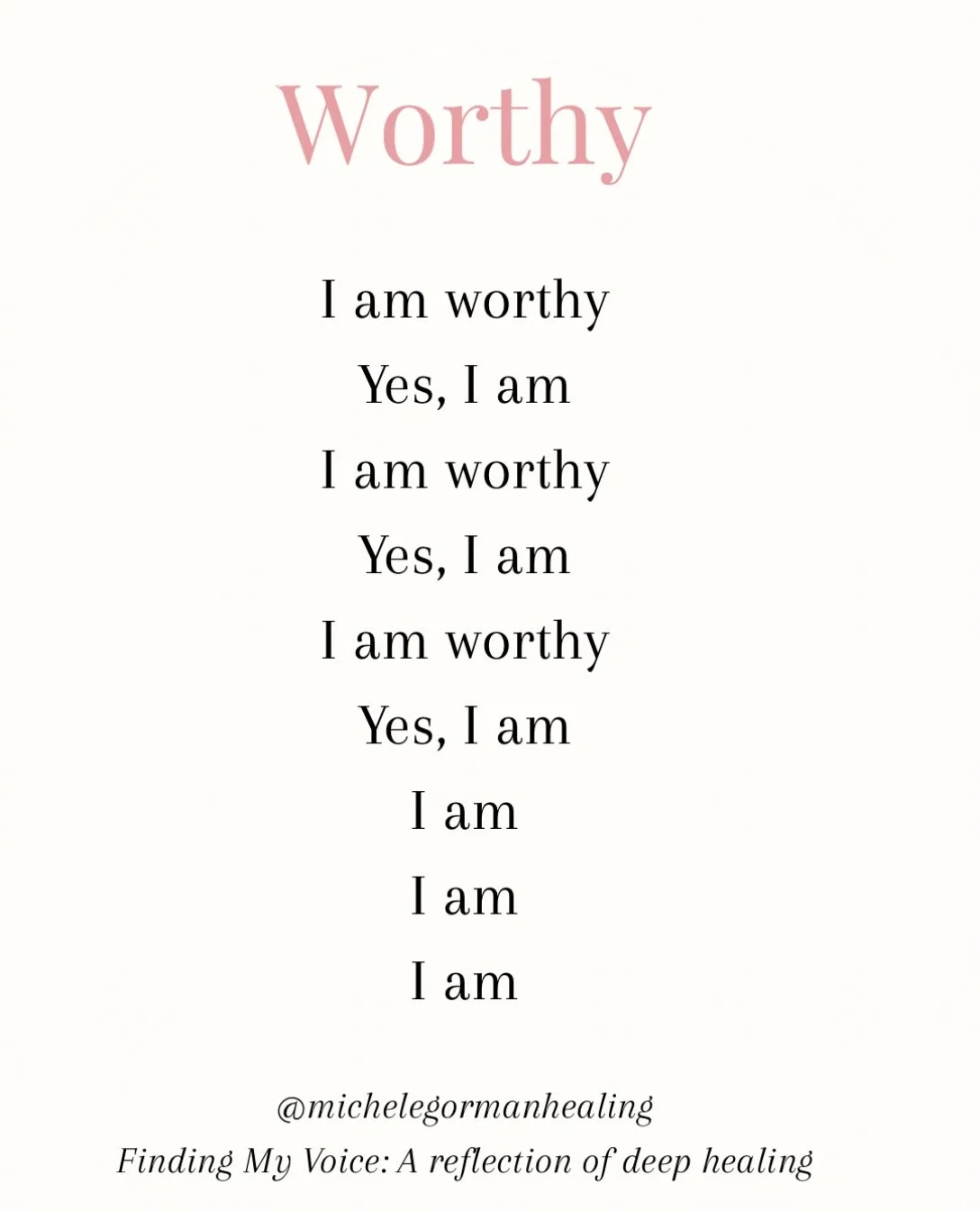 YOU are worthy ❤️

#YouAreWorthy #SelfWorth #HealingJourney #InnerHealing #HeldAndBecoming
