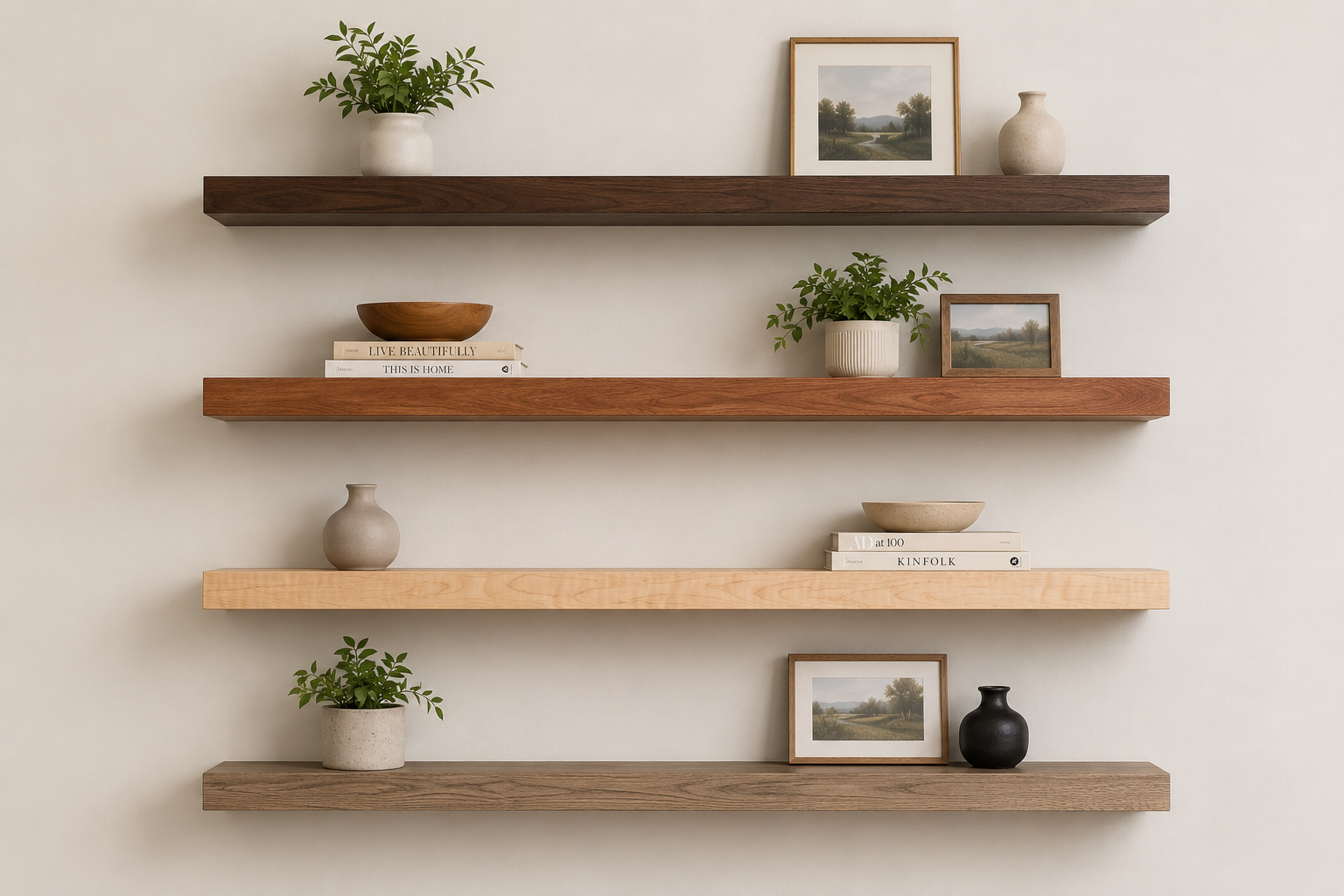 Solid Floating Shelves