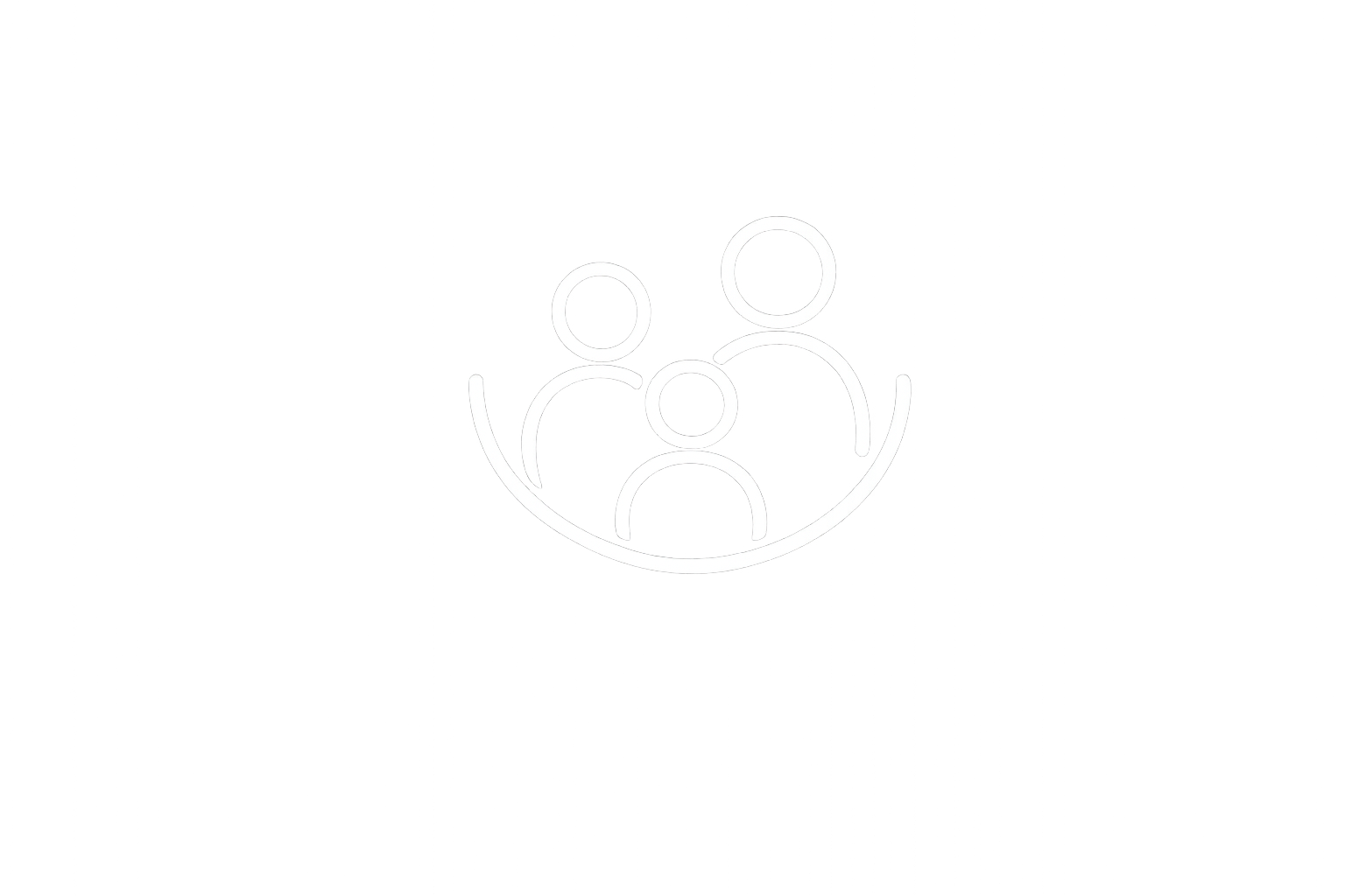 Outline graphic of a group of people, symbolizing community or teamwork.