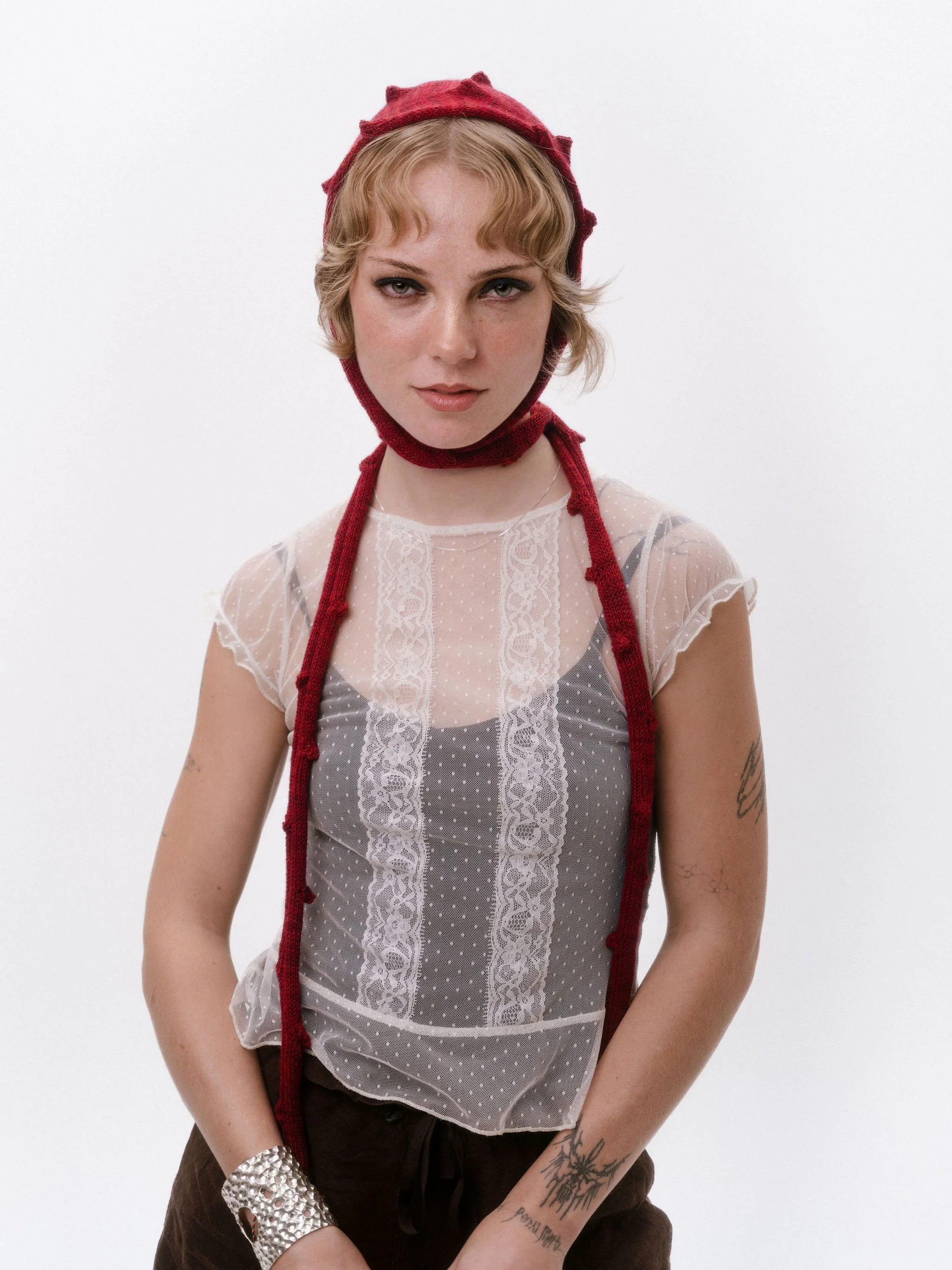Spikey Scarf Bonnet
