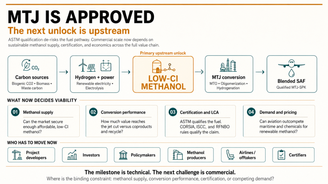 Methanol-to-Jet Is Approved. The Next Unlock Is Upstream.