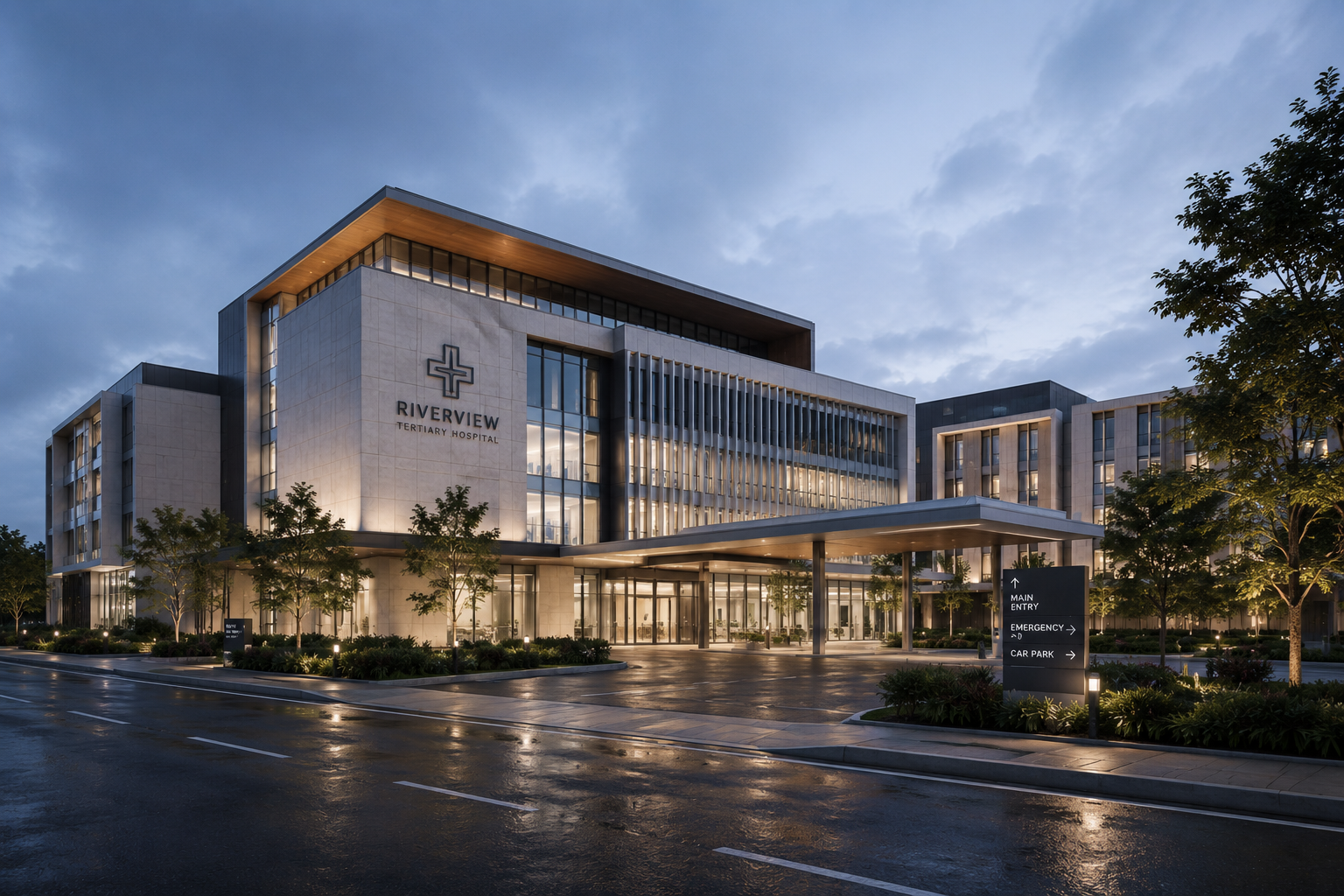 A contemporary healthcare facility designed to support patient wellbeing, clinical excellence and operational efficiency. The design combines intuitive wayfinding, natural light and flexible clinical spaces to create an environment that supports both