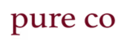 Pure Co logo in red text with a black underline.
